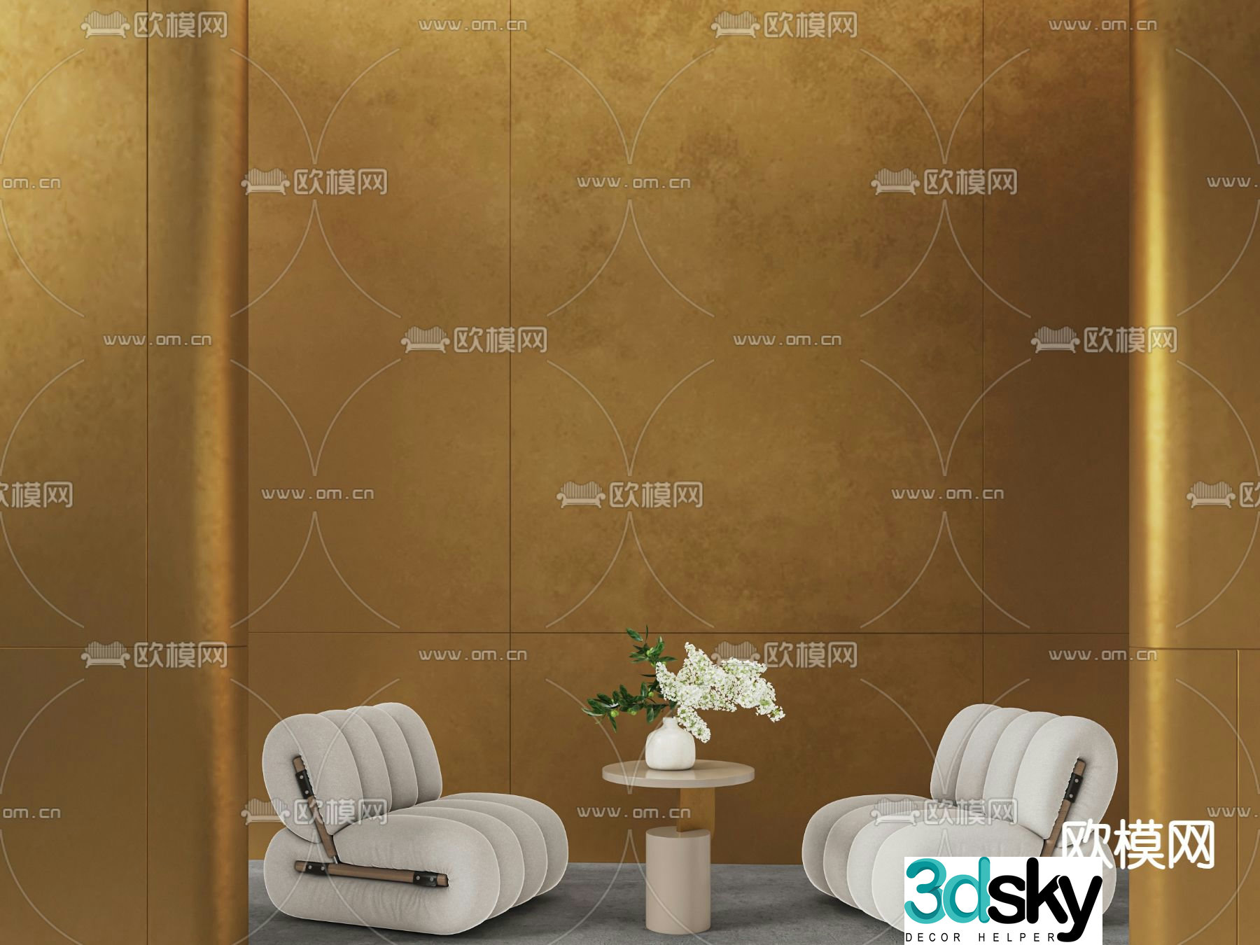 Bronze wall panel Bronze metal plate 3d model