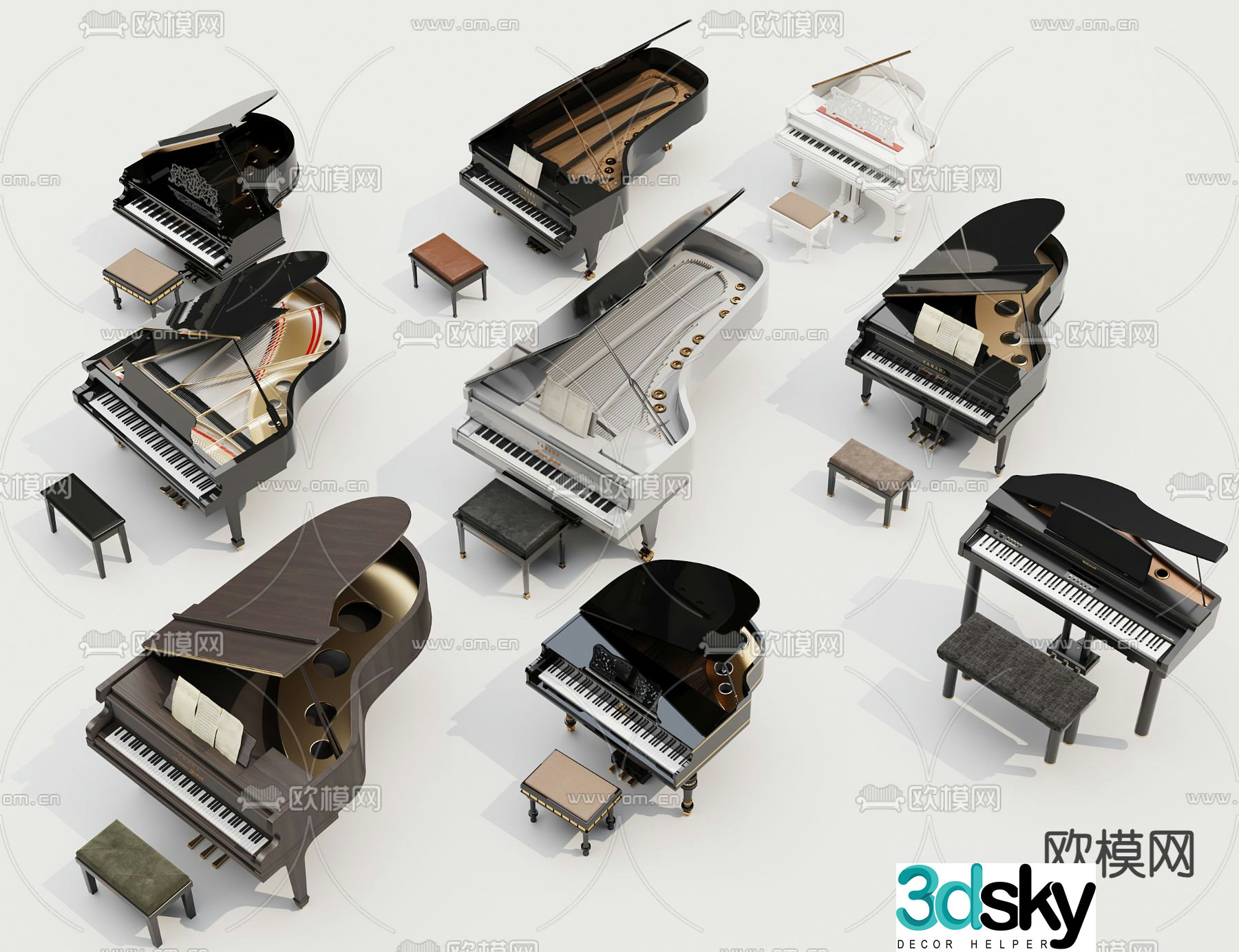 piano 3d model