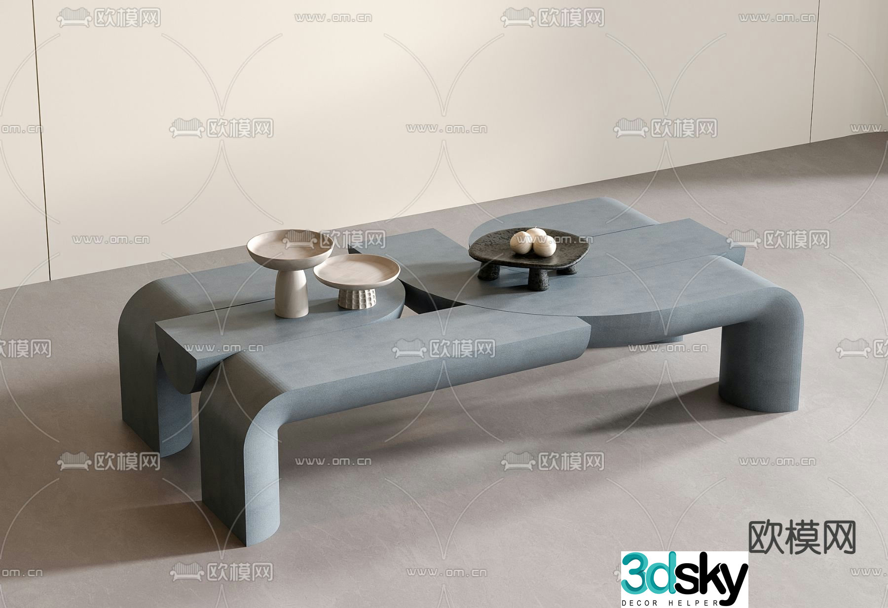 Special-shaped coffee table 3D model