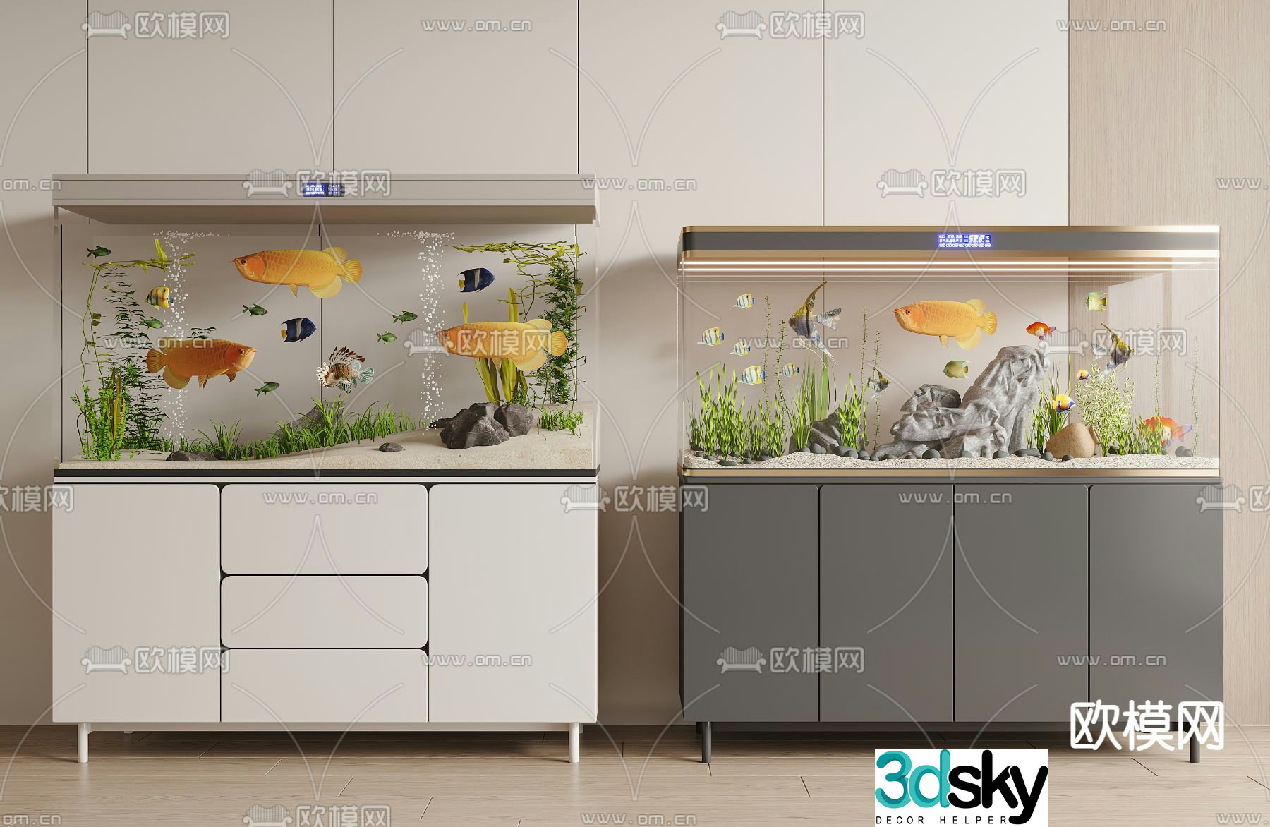 Fish tank Aquarium 3d model