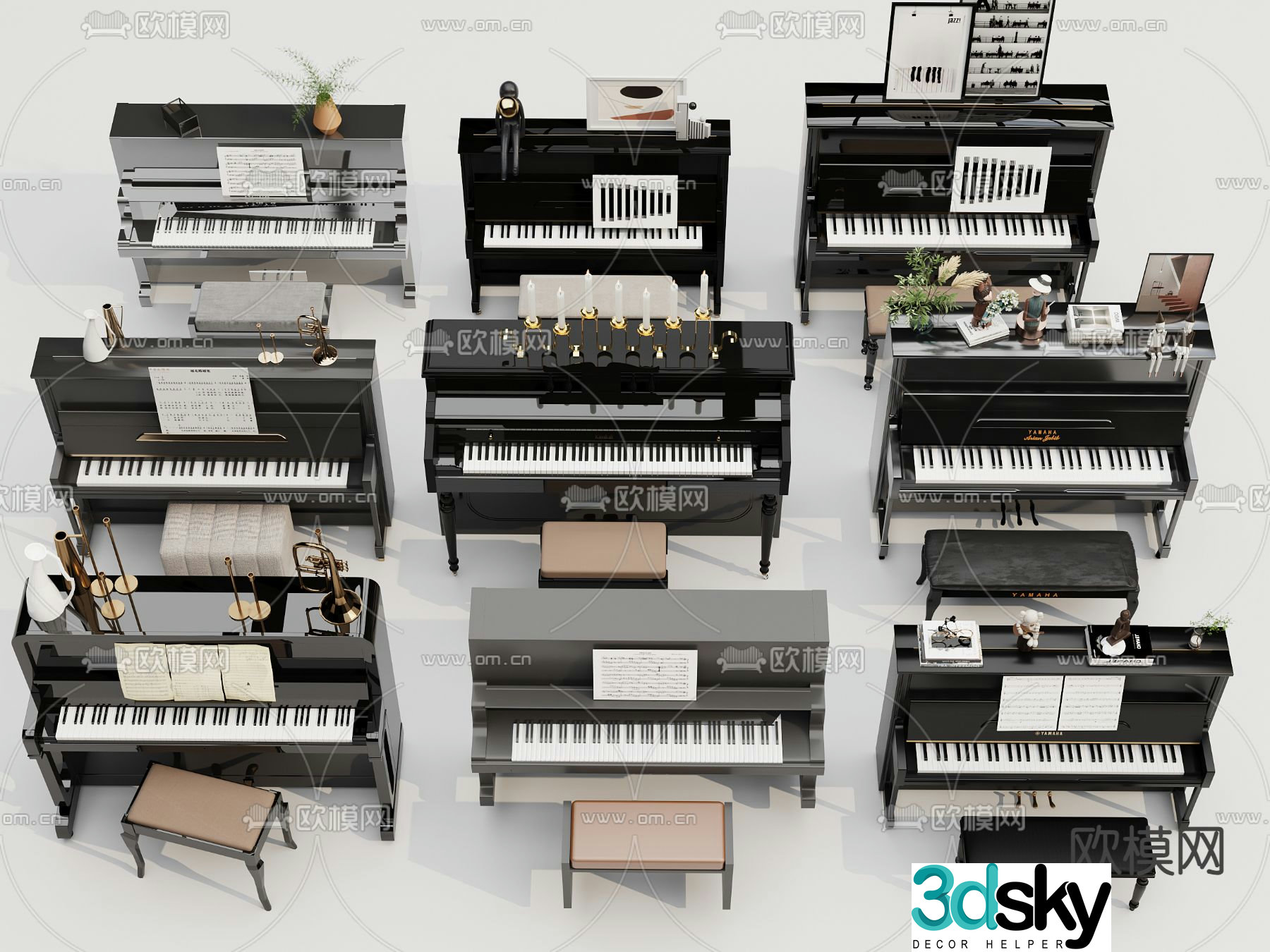 piano 3d model