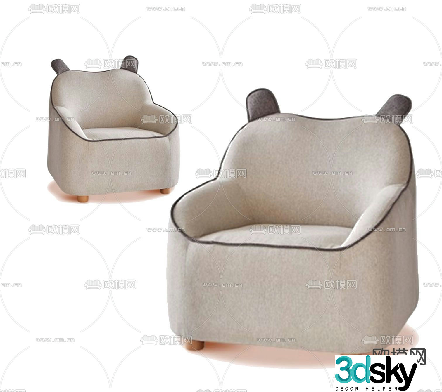 Children’s sofa cartoon sofa 3d model
