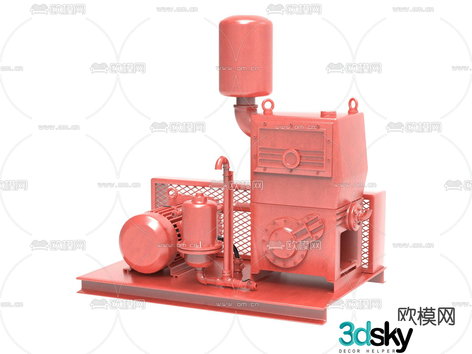 Industrial equipment generator 3d model