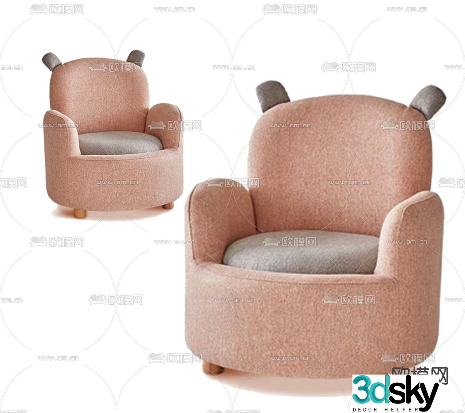 Children’s sofa cartoon sofa 3d model