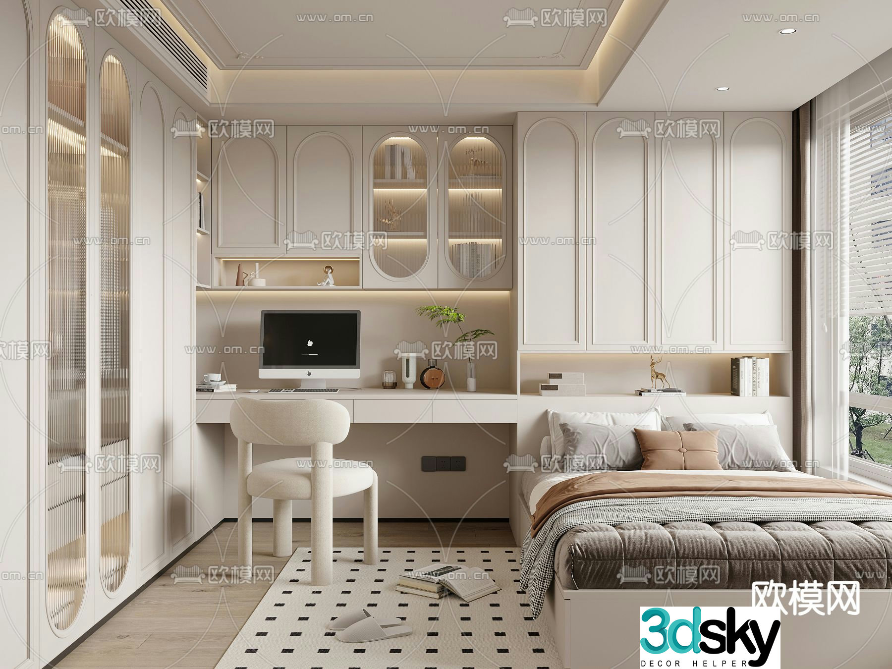 Tatami bedroom second bedroom 3D model