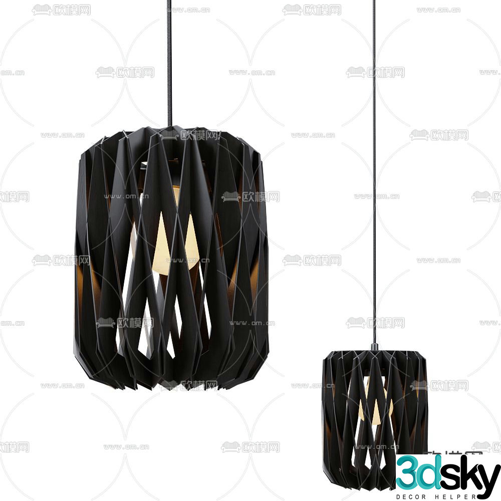 Pilke simple small chandelier 3d model