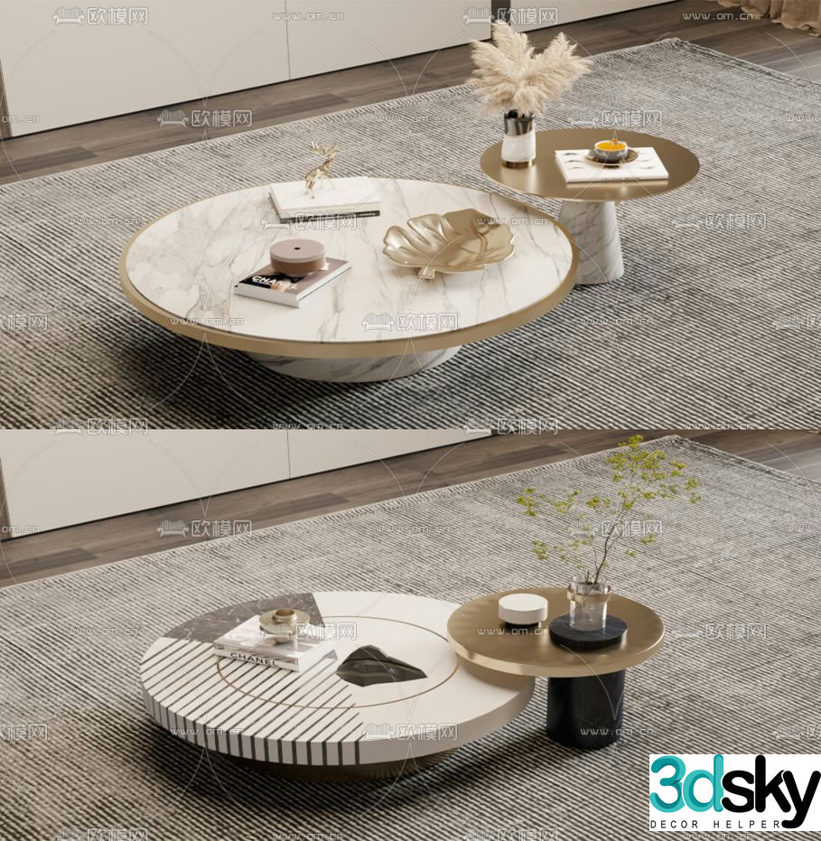 3D model of mother and child coffee table