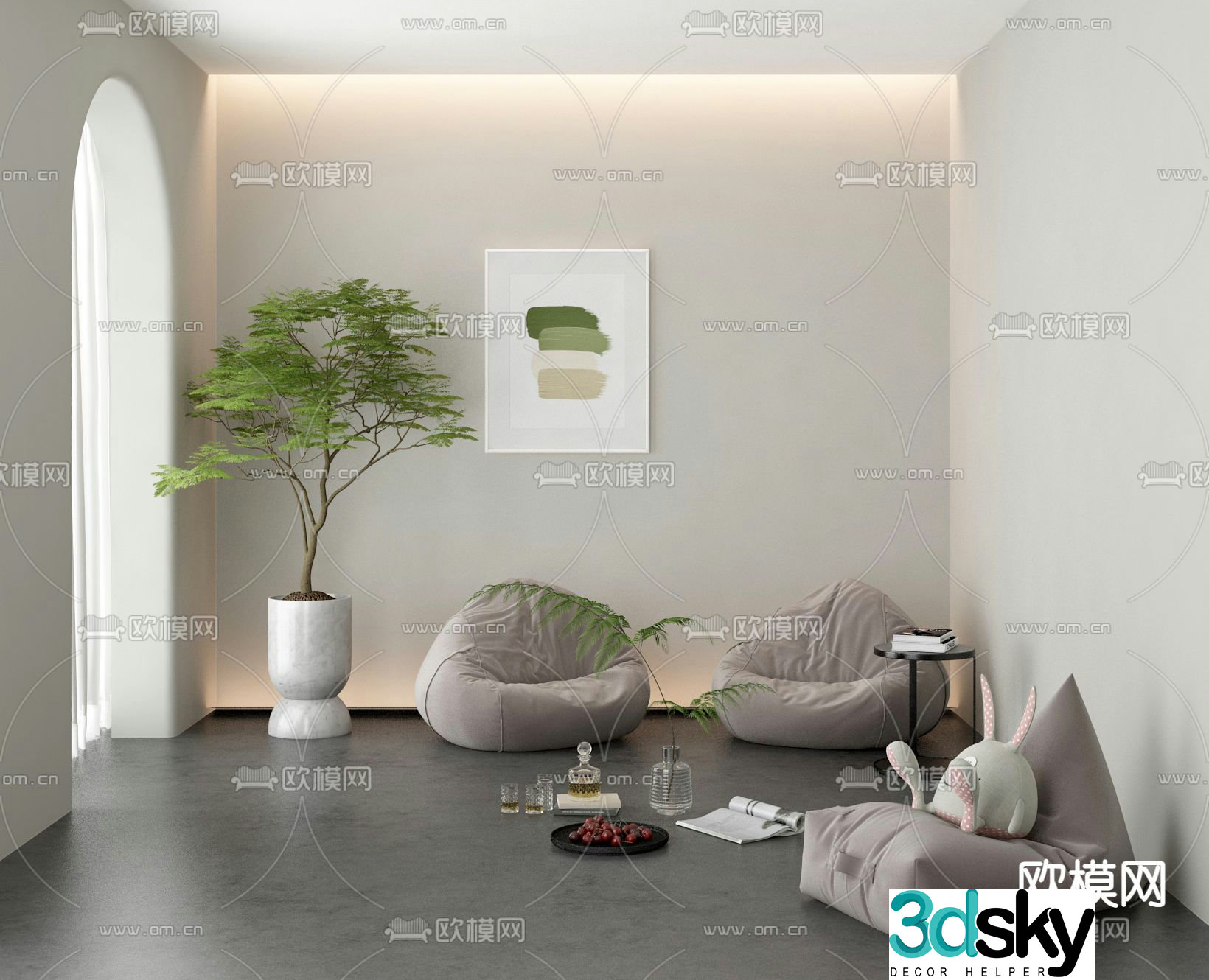 Bean bag sofa 3d model