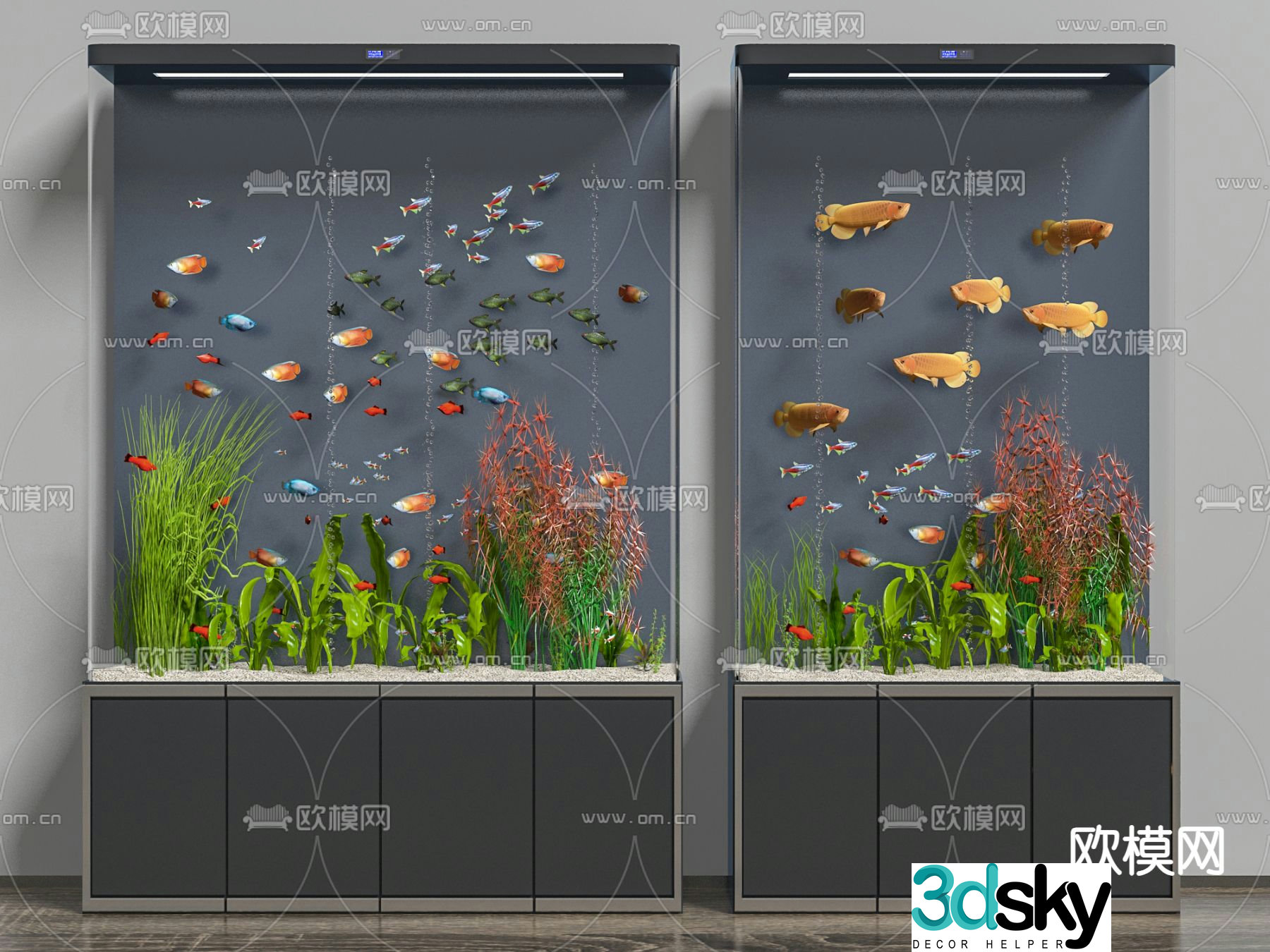 Fish tank Aquarium 3d model