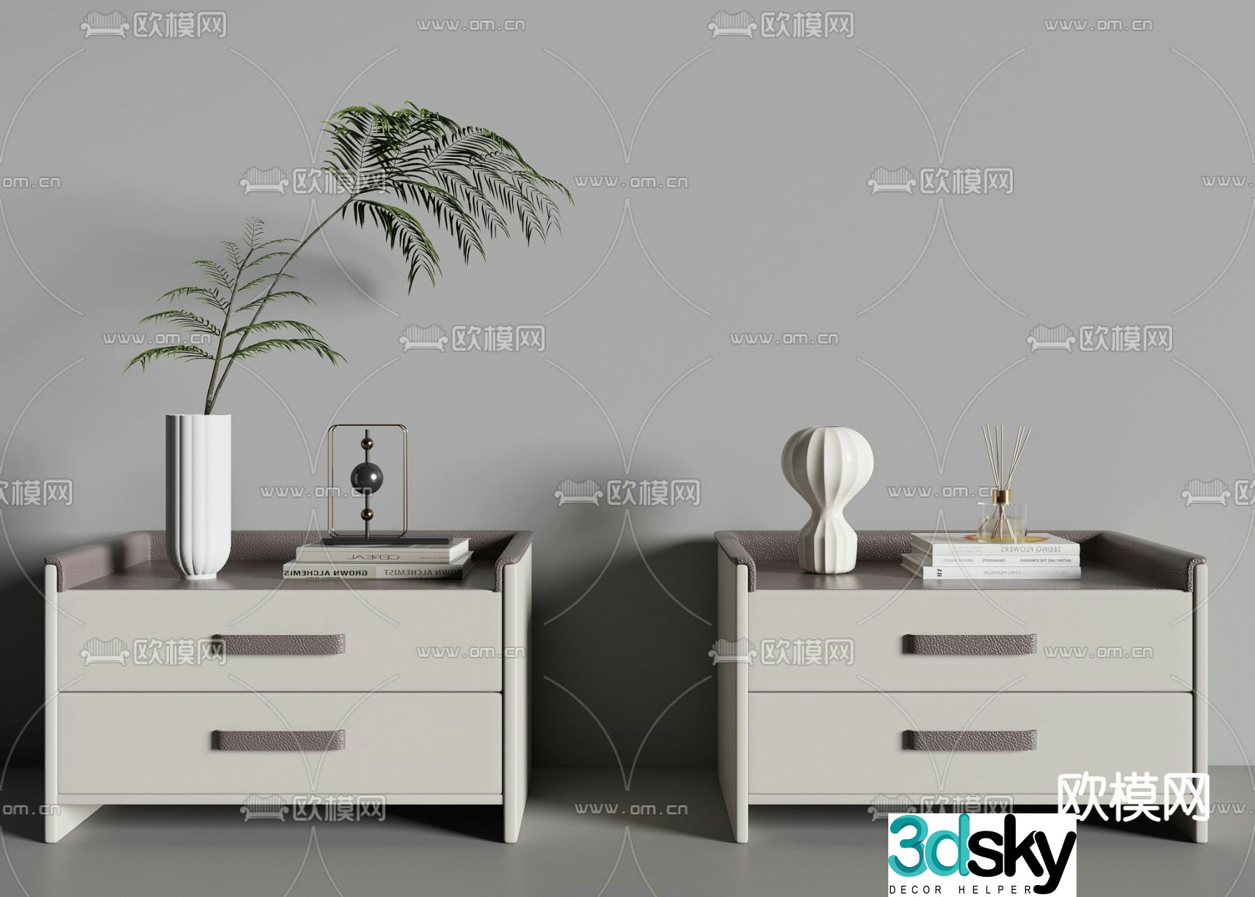 Modern bedside table 3d model