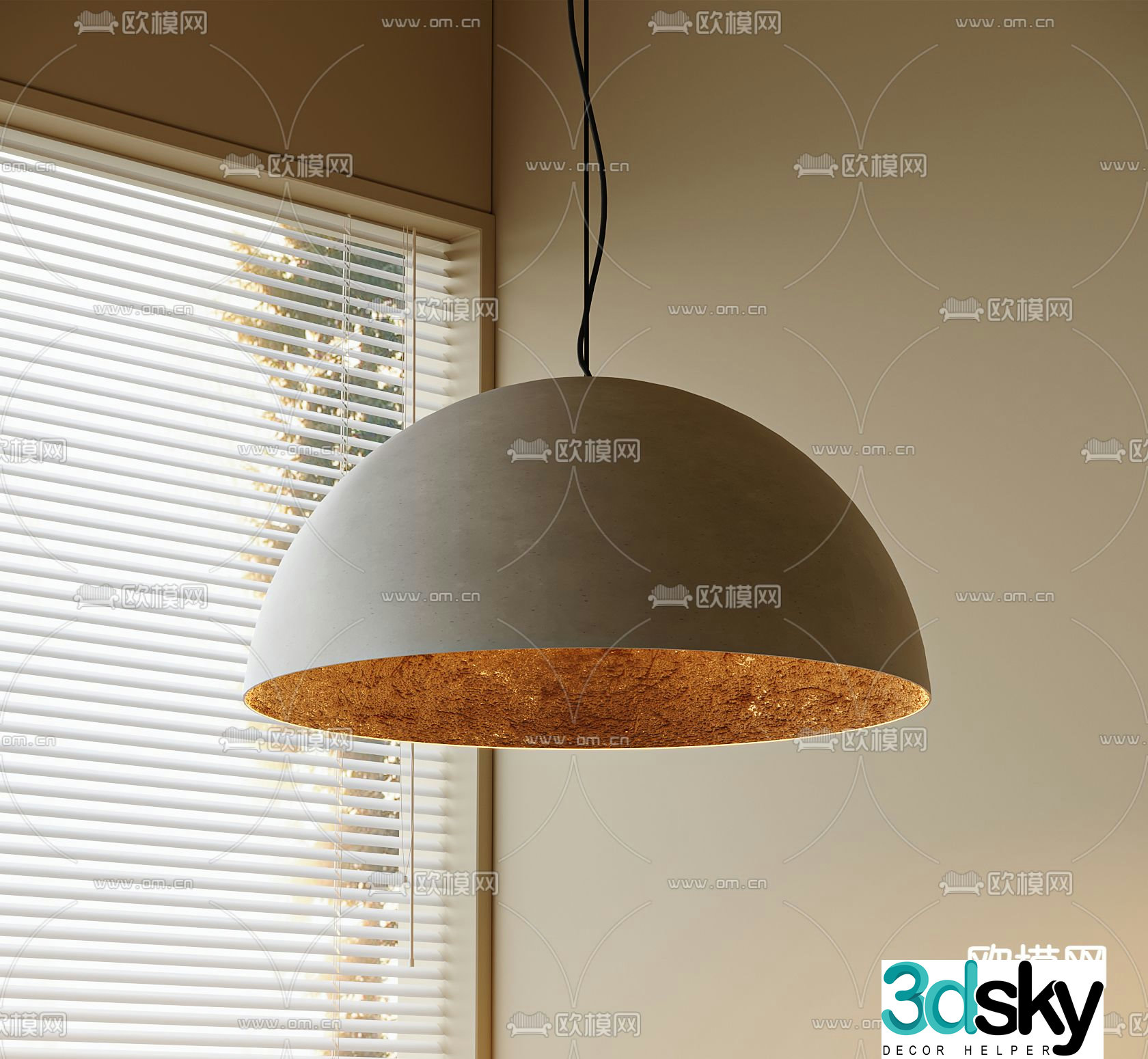 wabi-sabi chandelier 3d model