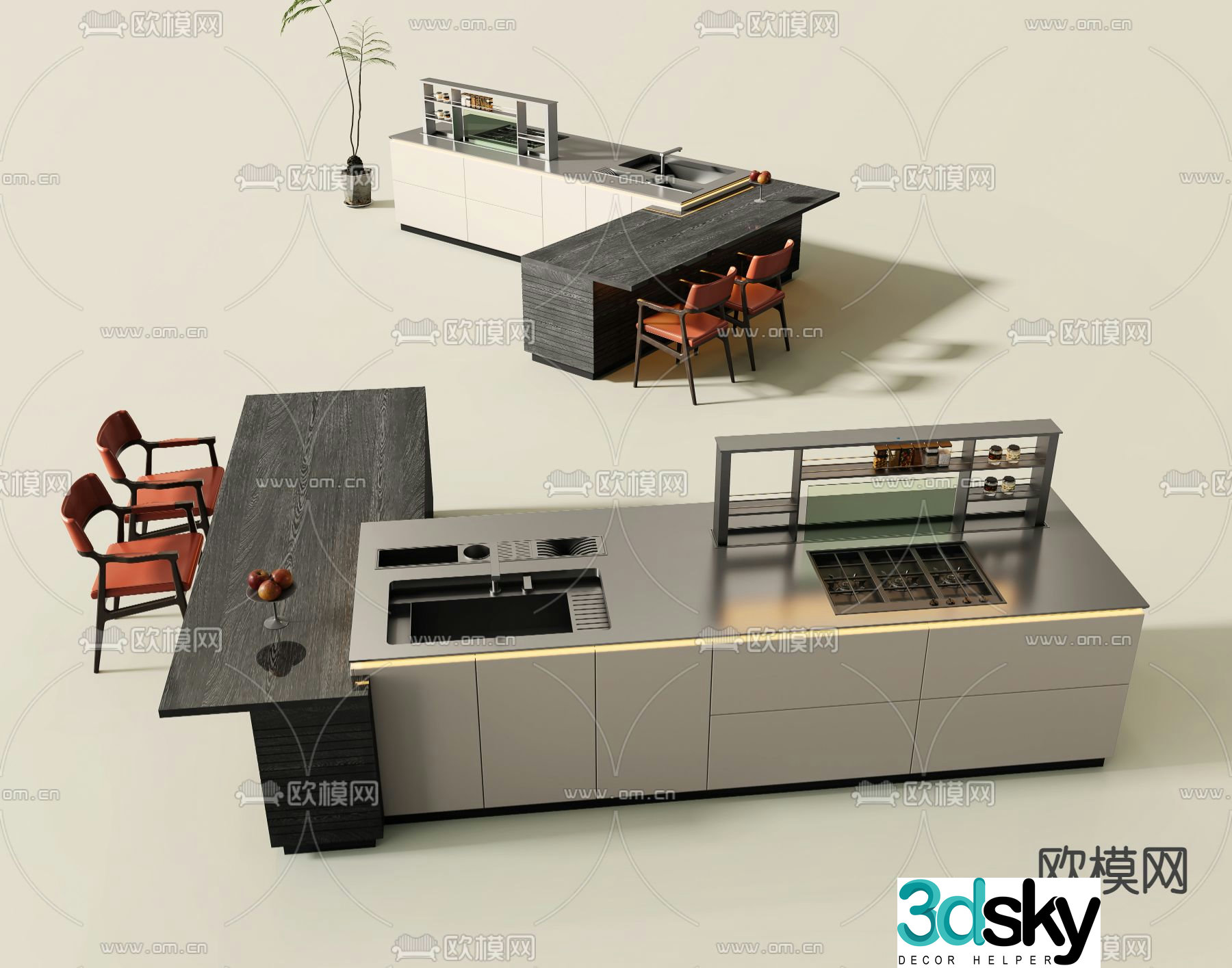 Cabinet Zhongdao Cabinet Operating Table 3D Model