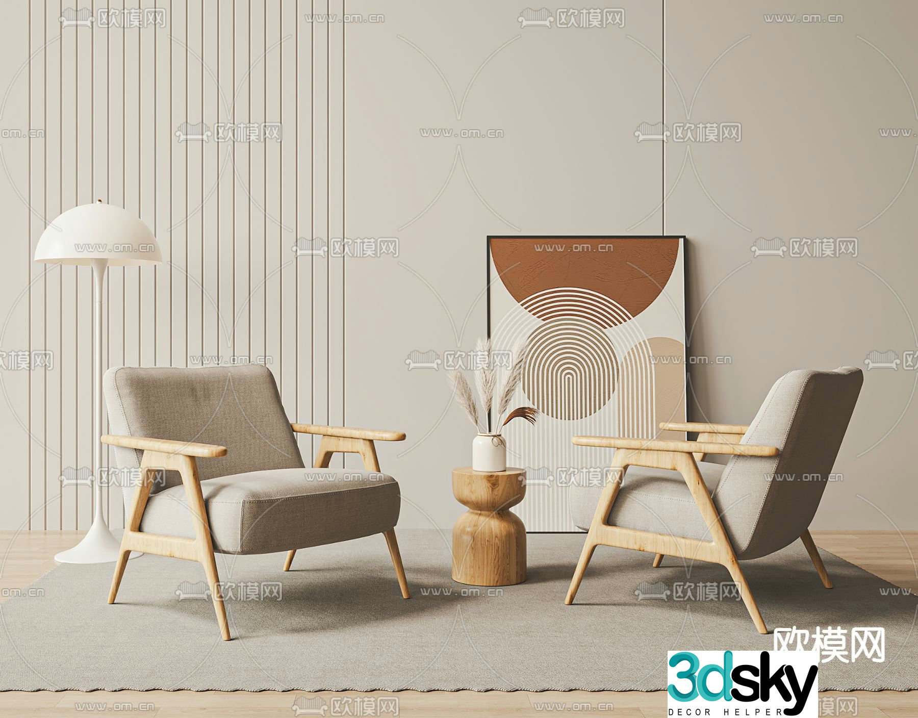 Wasabi Chair Leisure Chair 3D Model