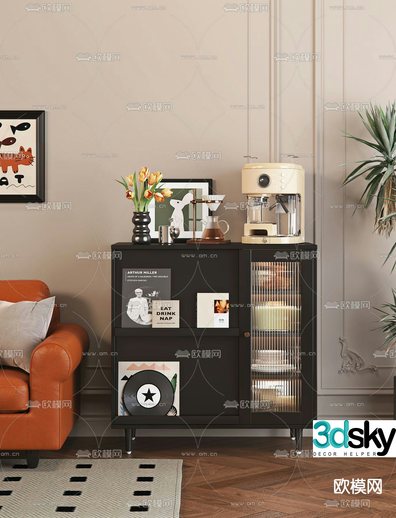French sideboard 3d model