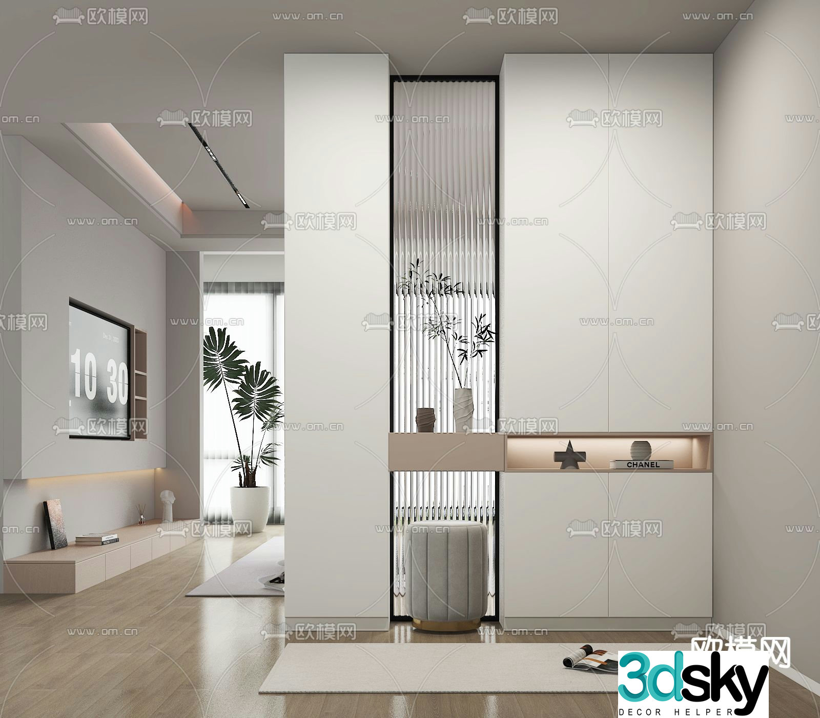 Entrance shoe cabinet 3D model
