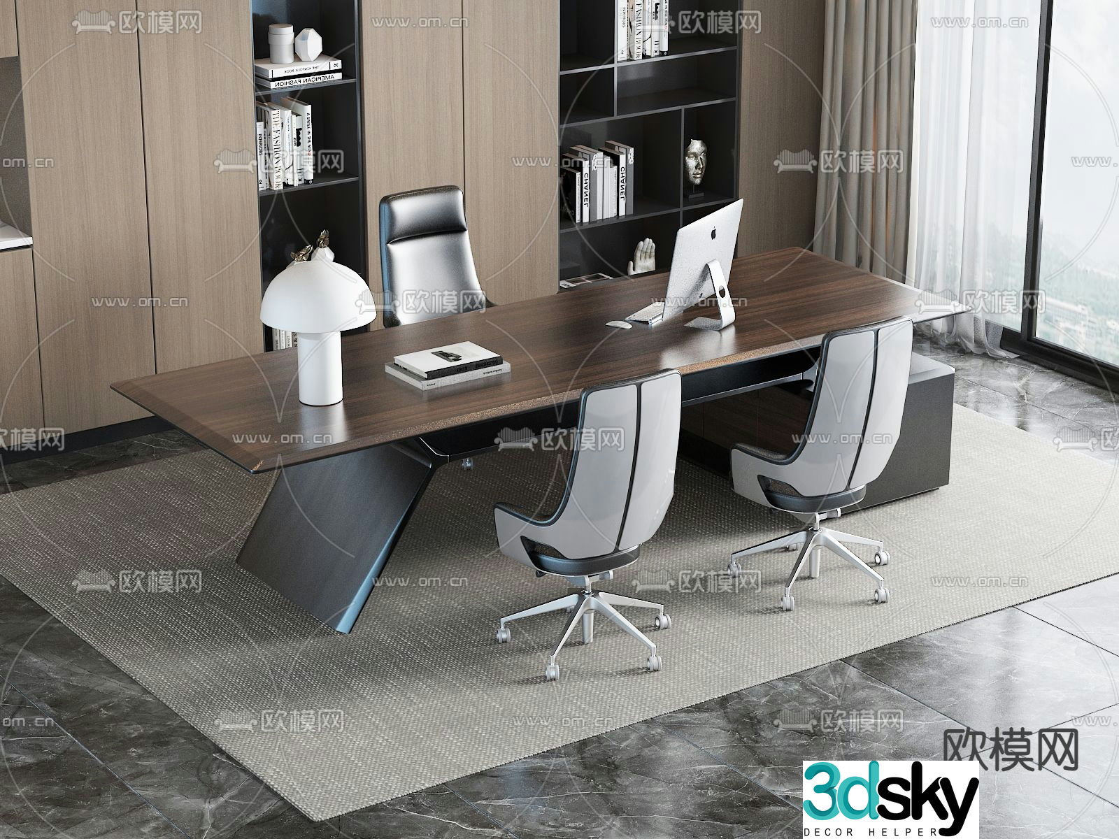 Desk desk boss desk 3d model