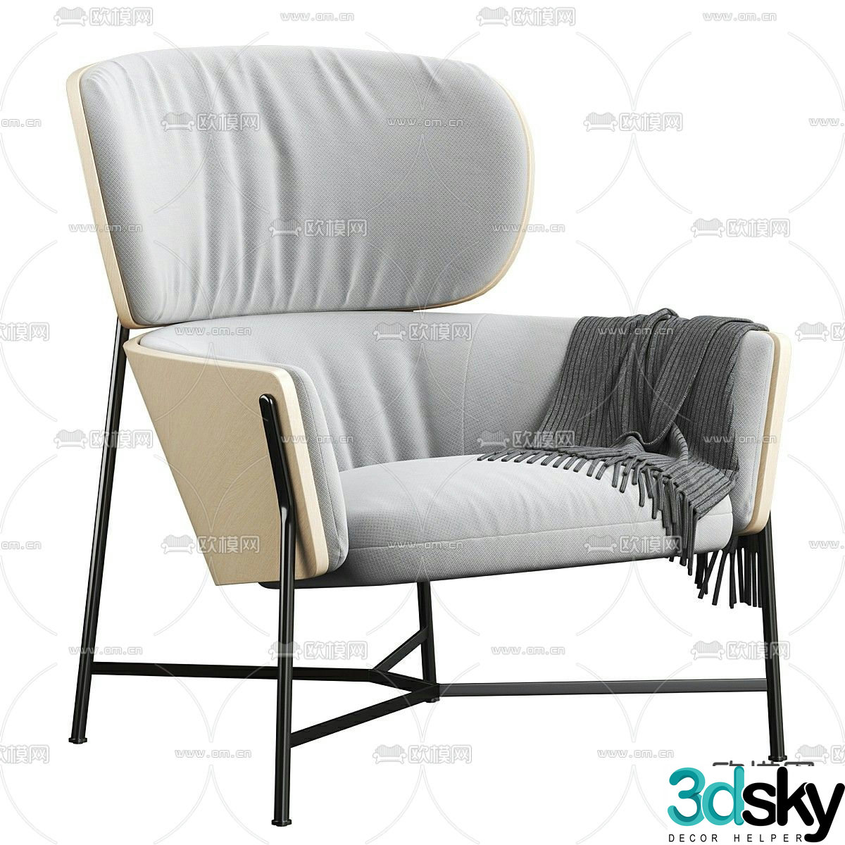 SP01 sofa chair leisure chair armchair 3d model