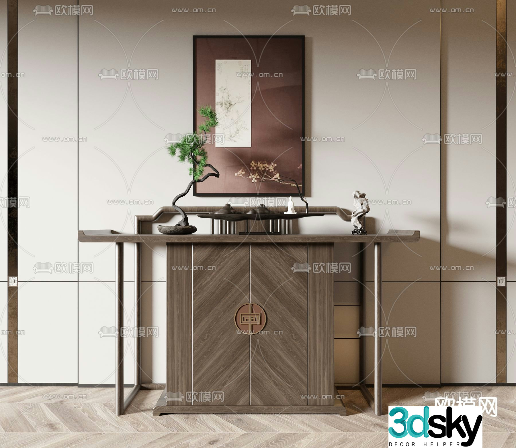 New Chinese-style Duanjingdai 3D model