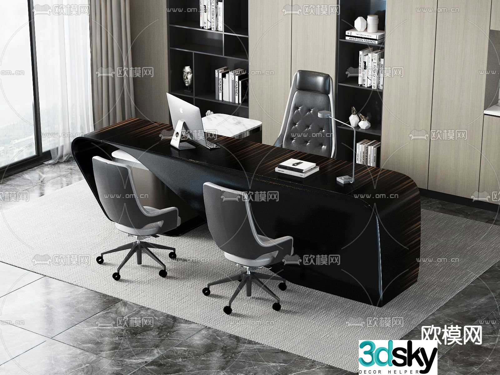 Desk desk boss desk executive desk 3d model