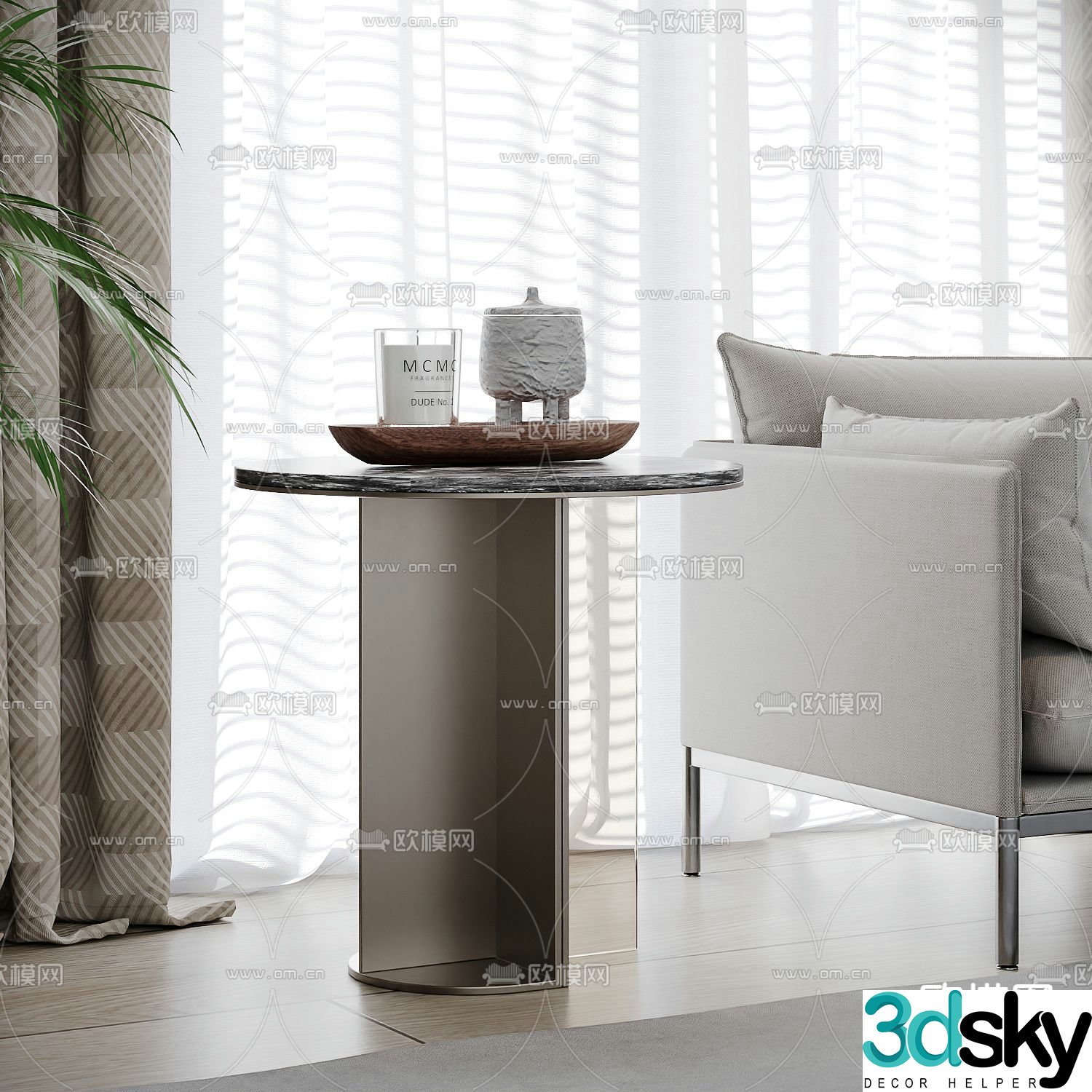 Round table side table corner table table table 3D model