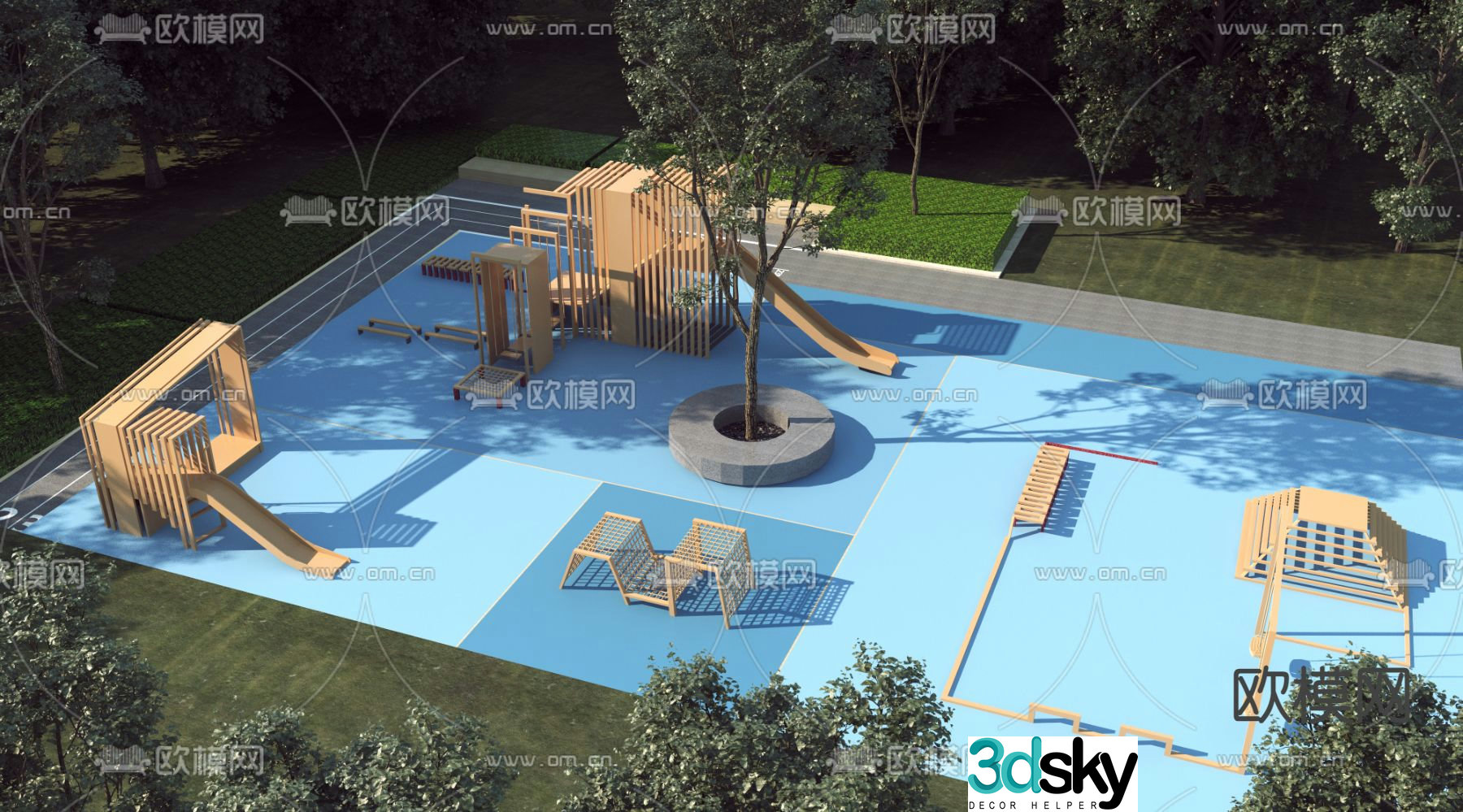 Park children’s play area 3d model