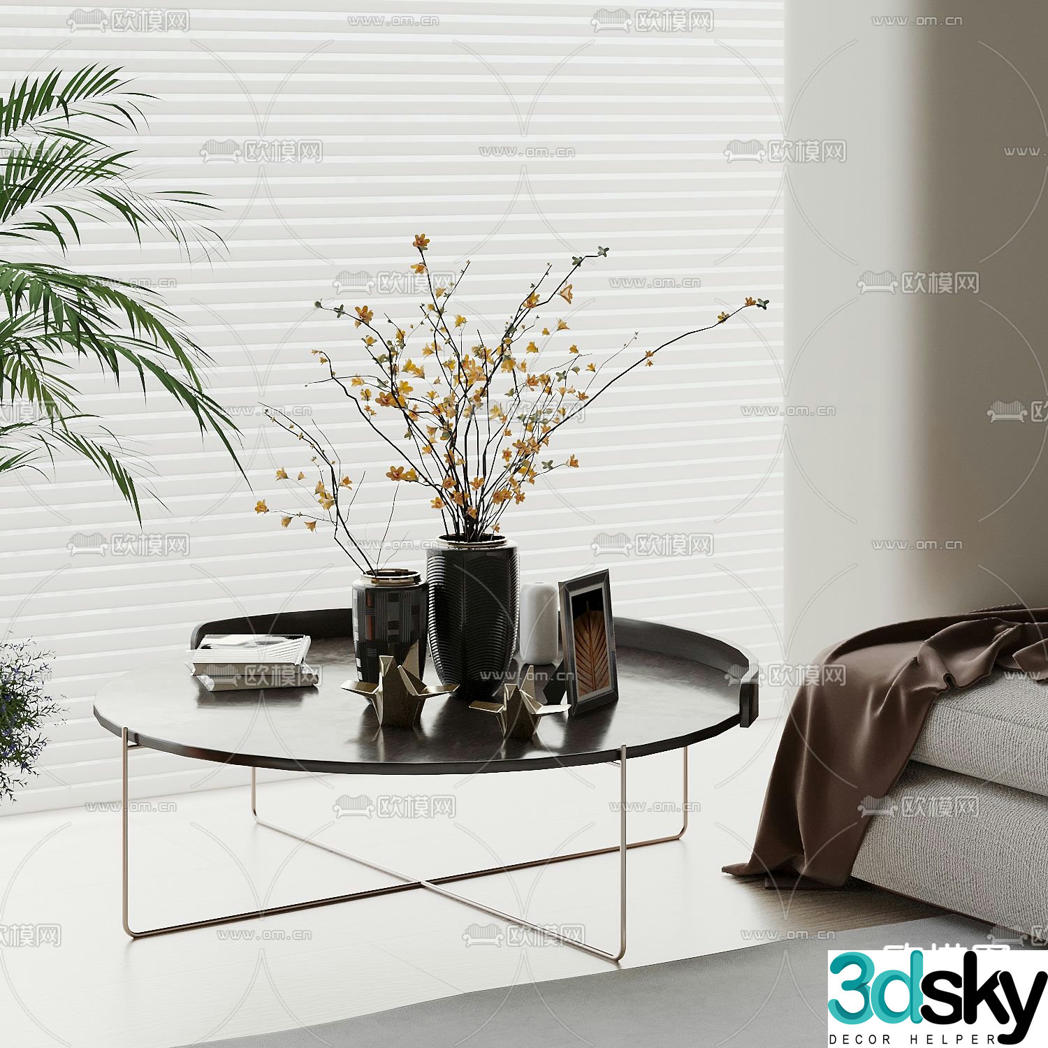 Marble coffee table 3d model