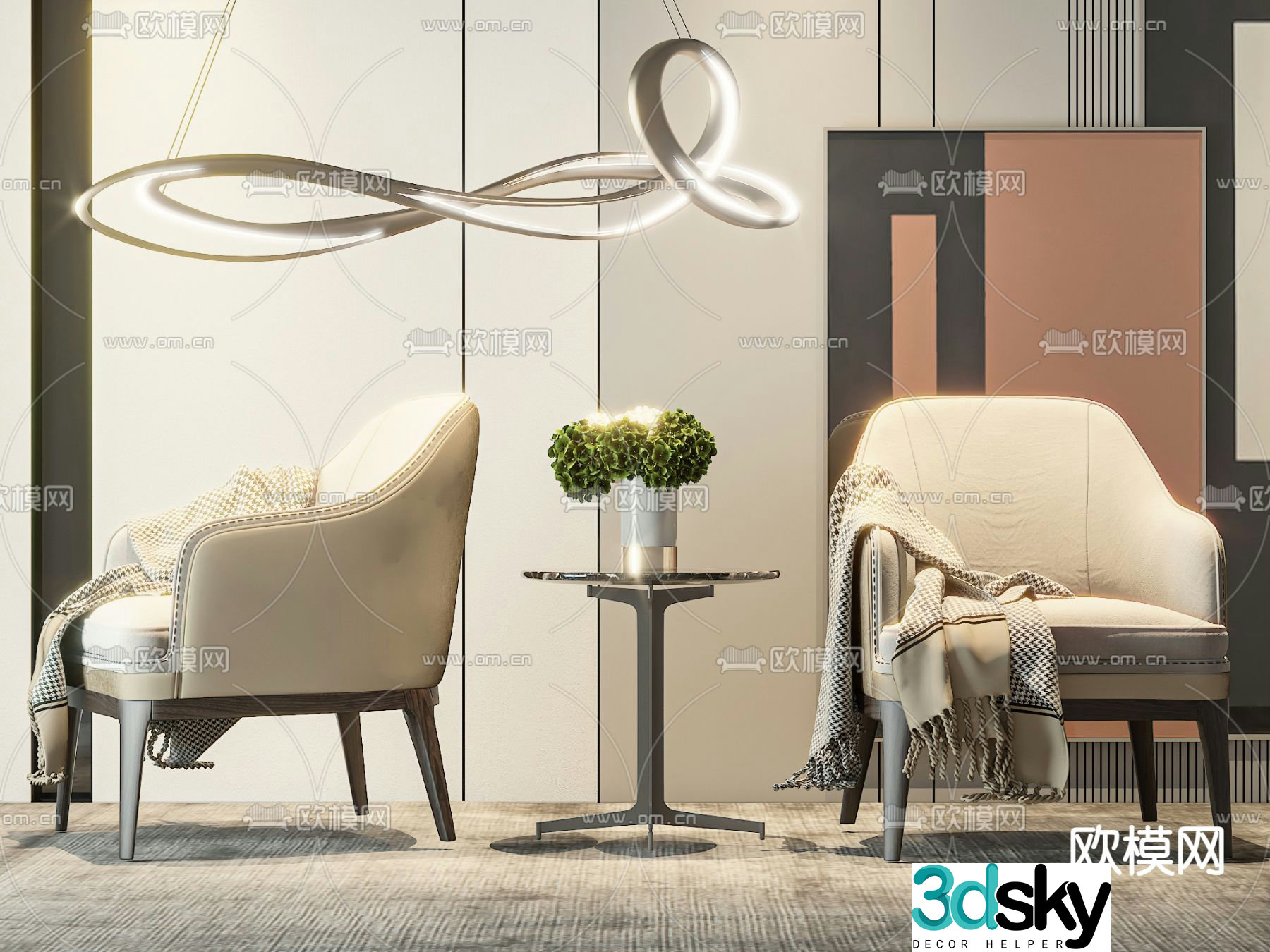 chair leisure chair 3d model