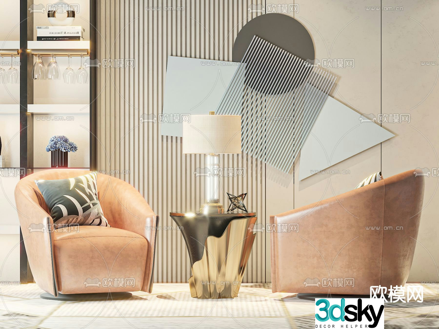 Single sofa 3d model