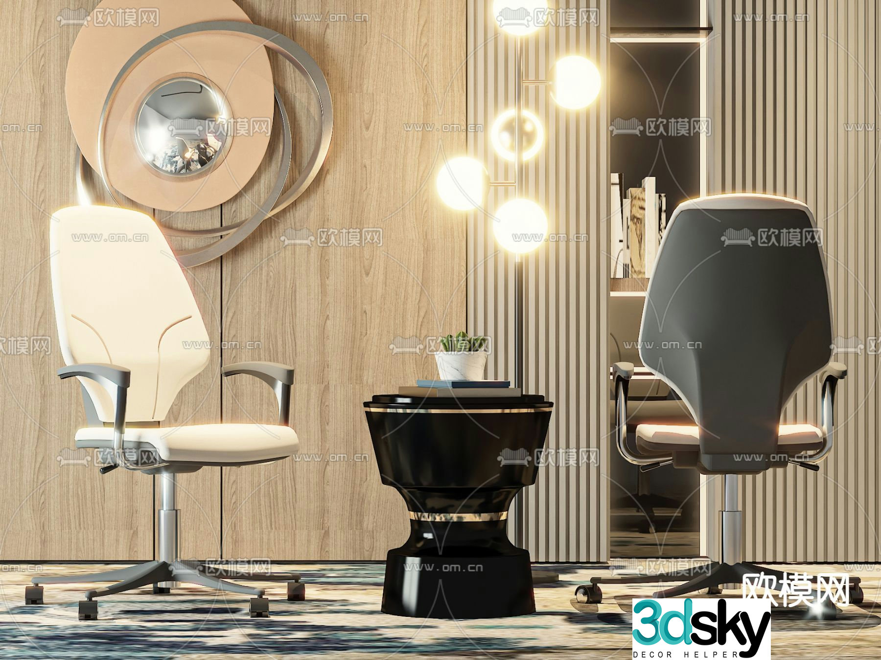 Office chair study chair conference chair 3d model
