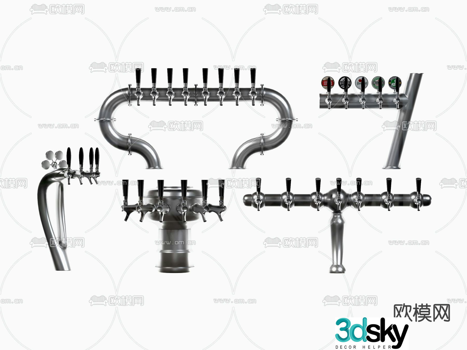 Industrial style beer machine brewing machine 3d model