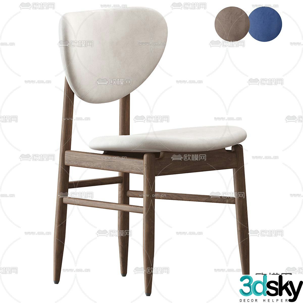 Skdesign chair dining chair 3d model