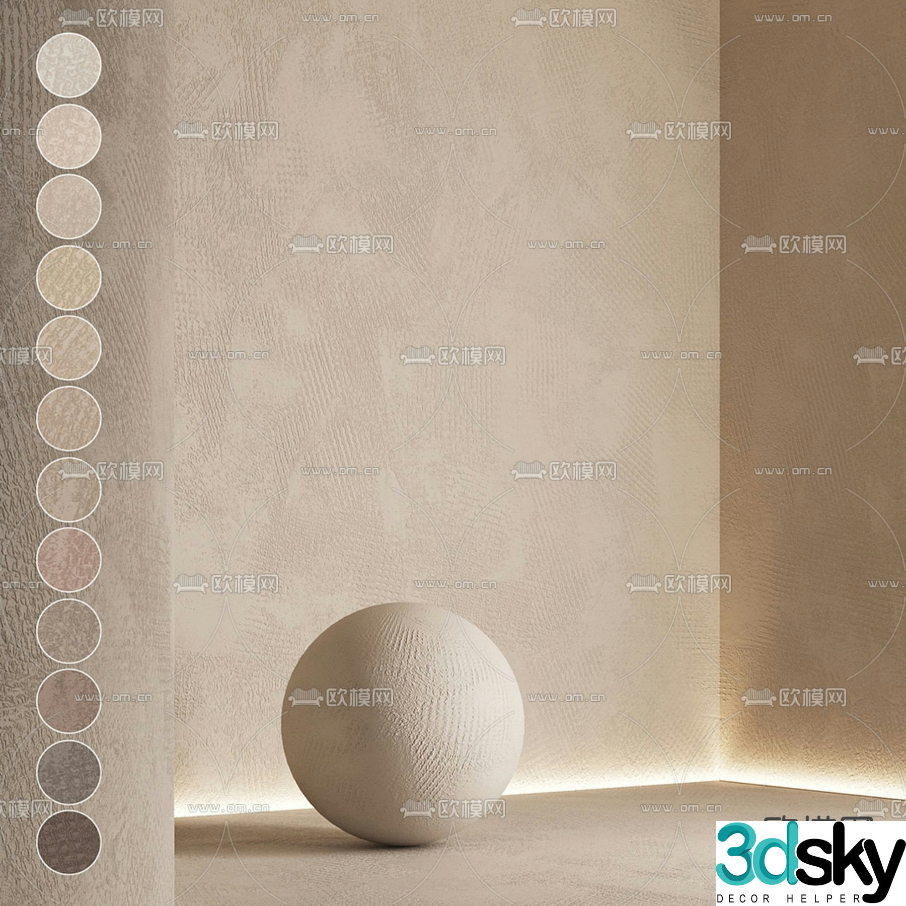 Texture paint Concrete Gypsum wall Art paint 3d model