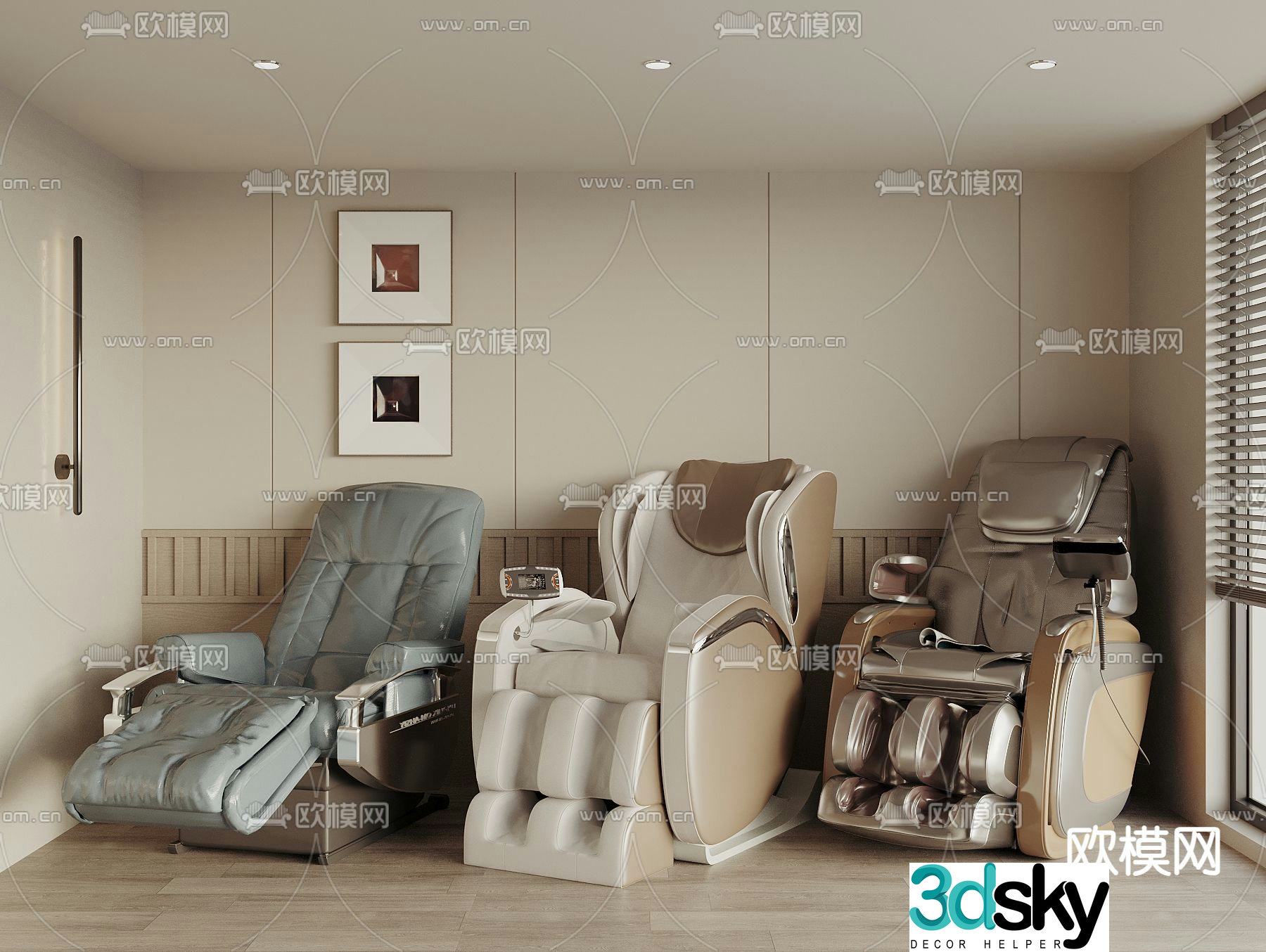 Massage chair foot massage chair massage sofa foot massage chair 3d model