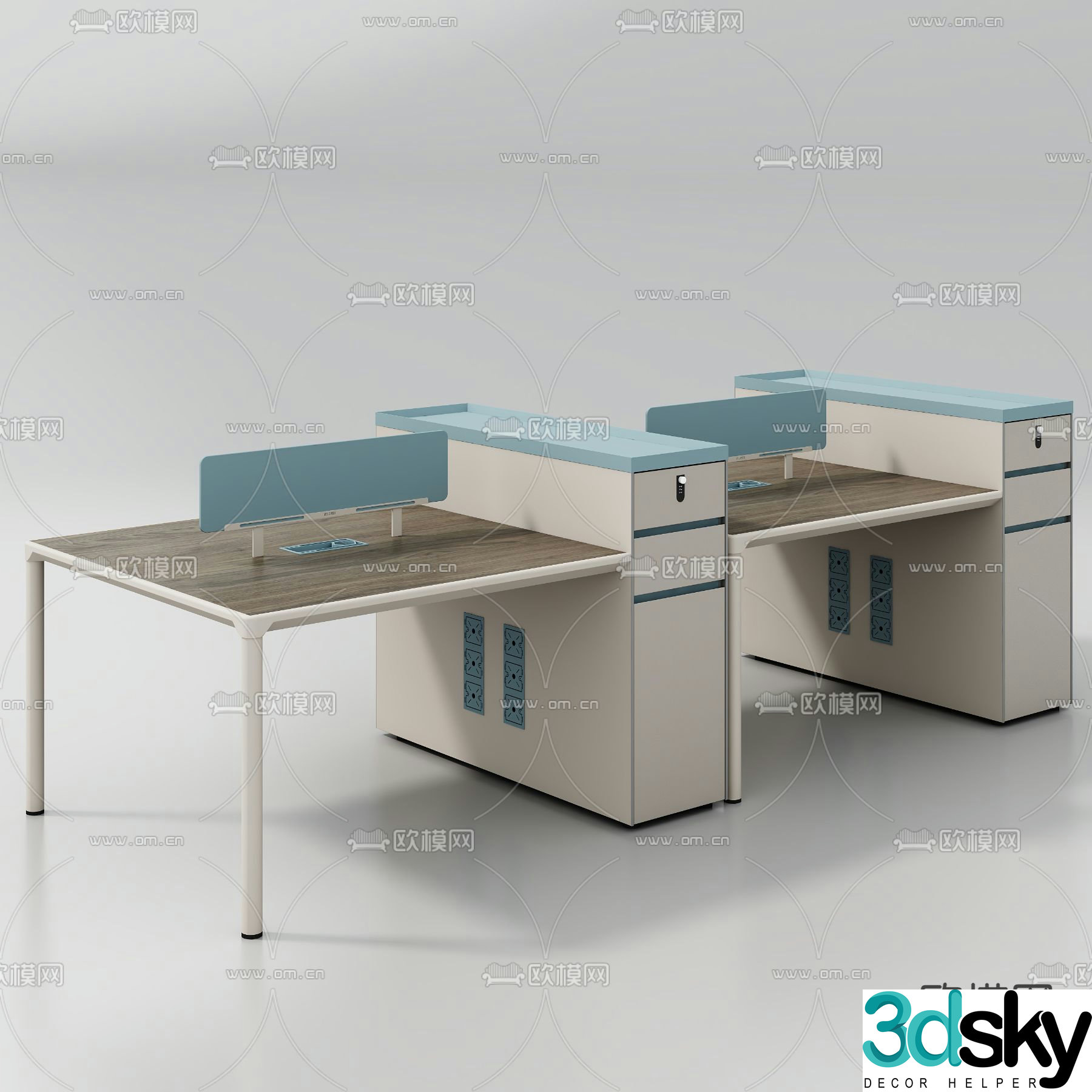 Desk manager desk workstation position 3d model