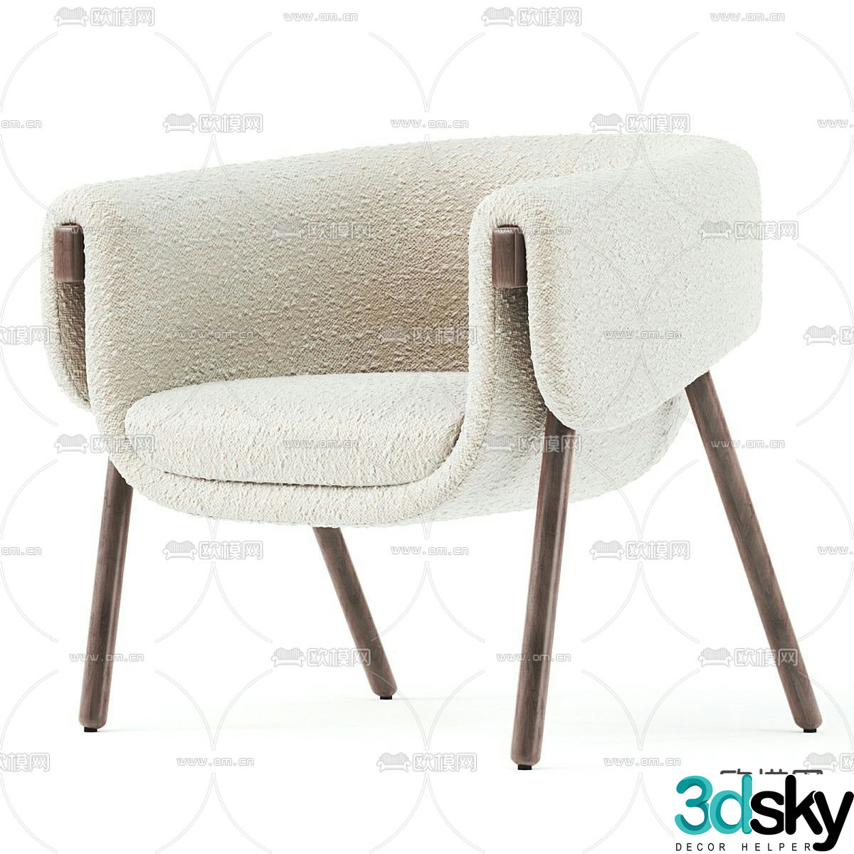 BLO MONICA lounge chair armchair 3d model