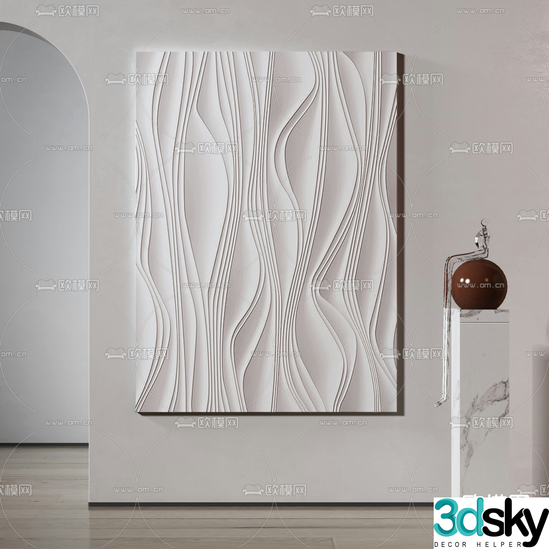 Three-dimensional painting texture painting decorative painting 3d model