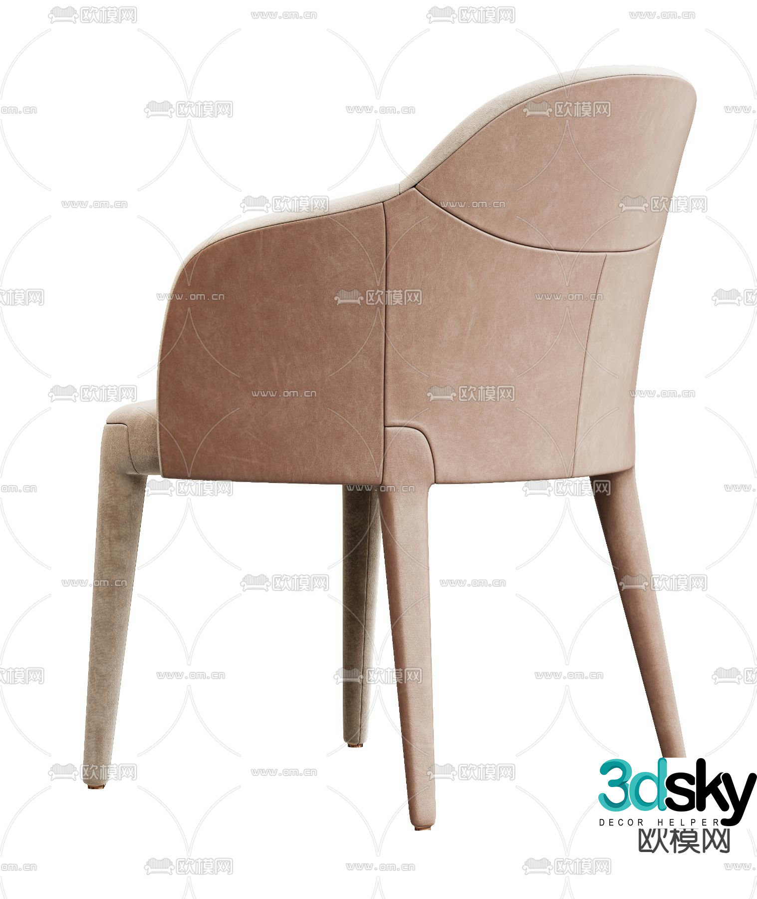 Modern chair dining chair 3d model