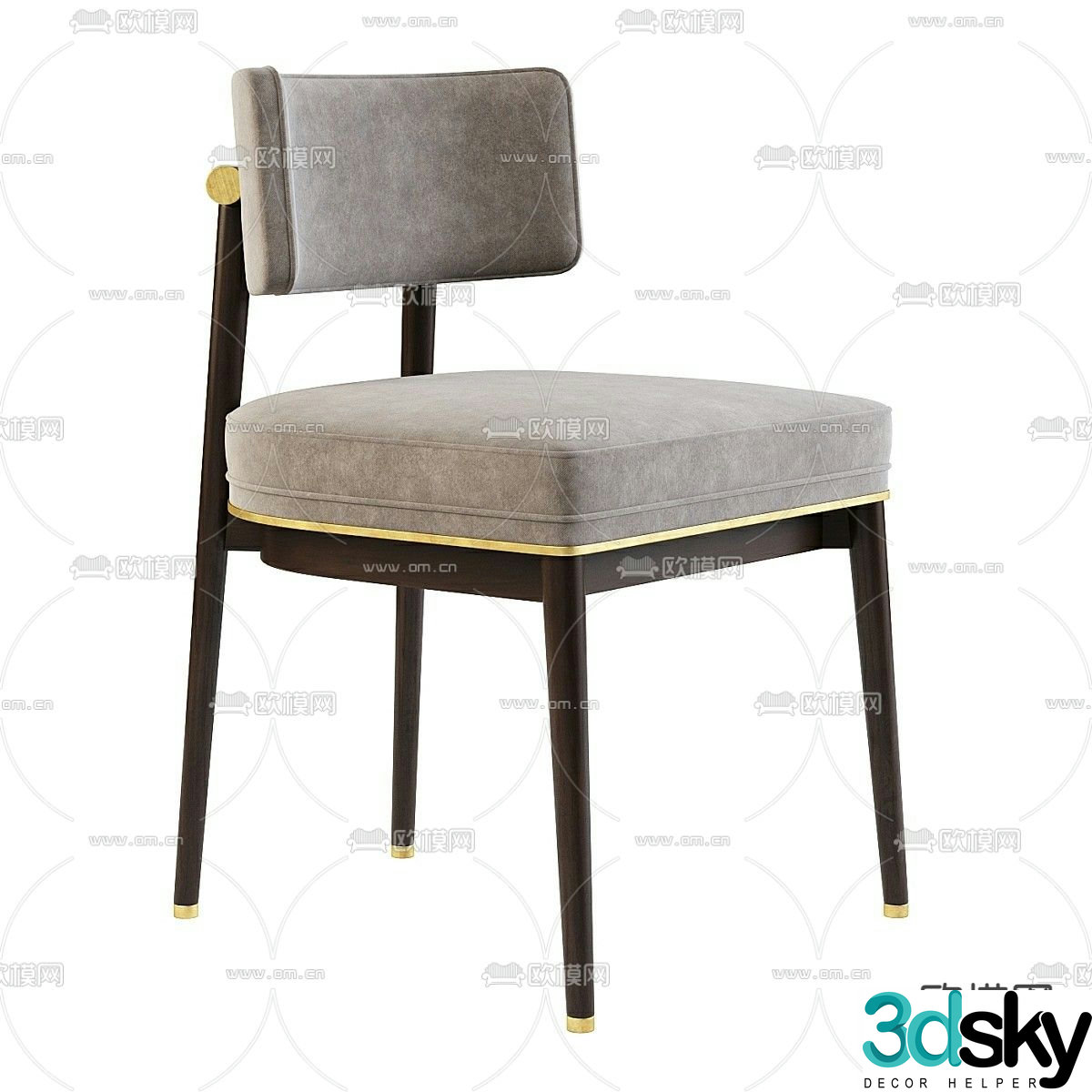 Modern chair dining chair 3d model