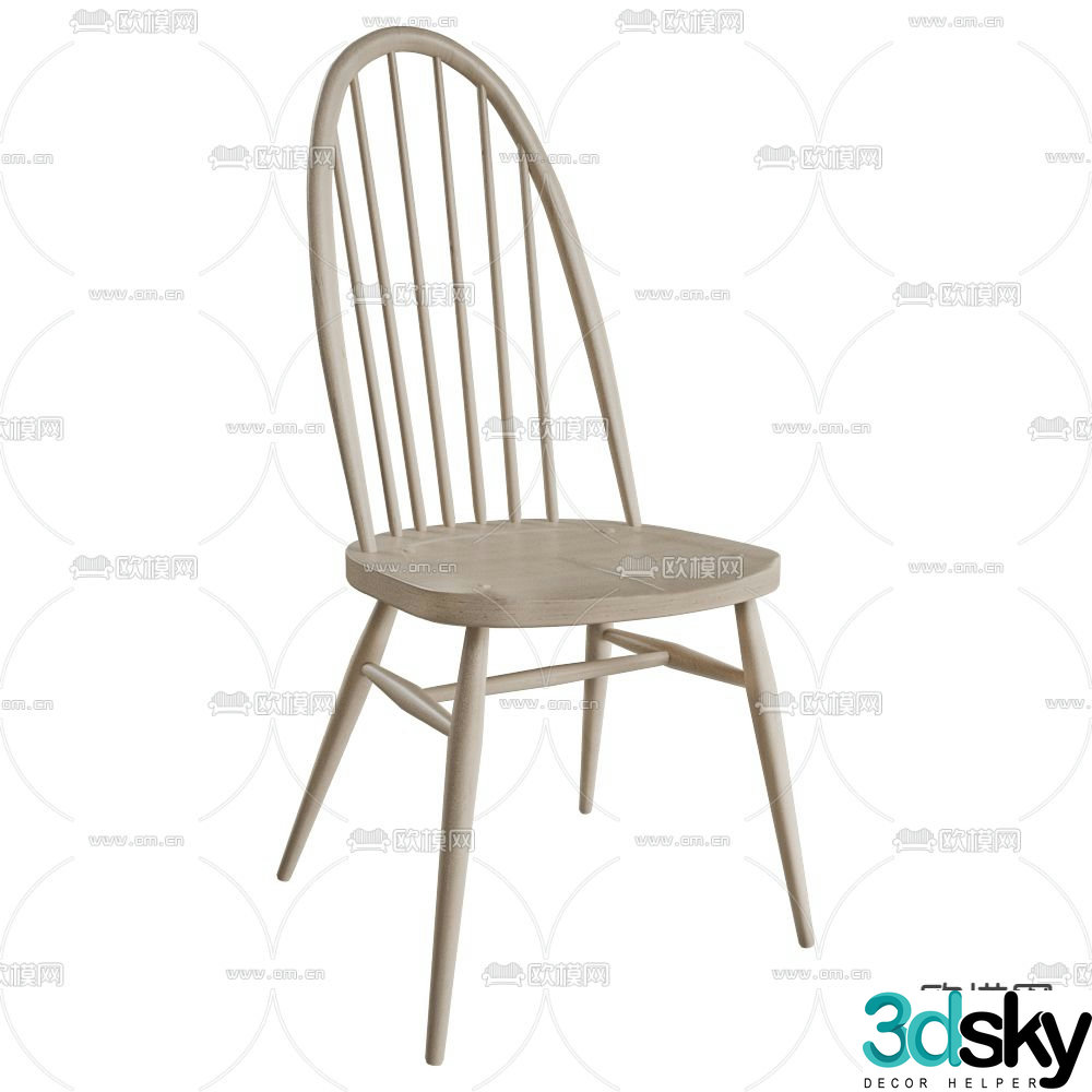 L.Ercolani chair dining chair 3d model