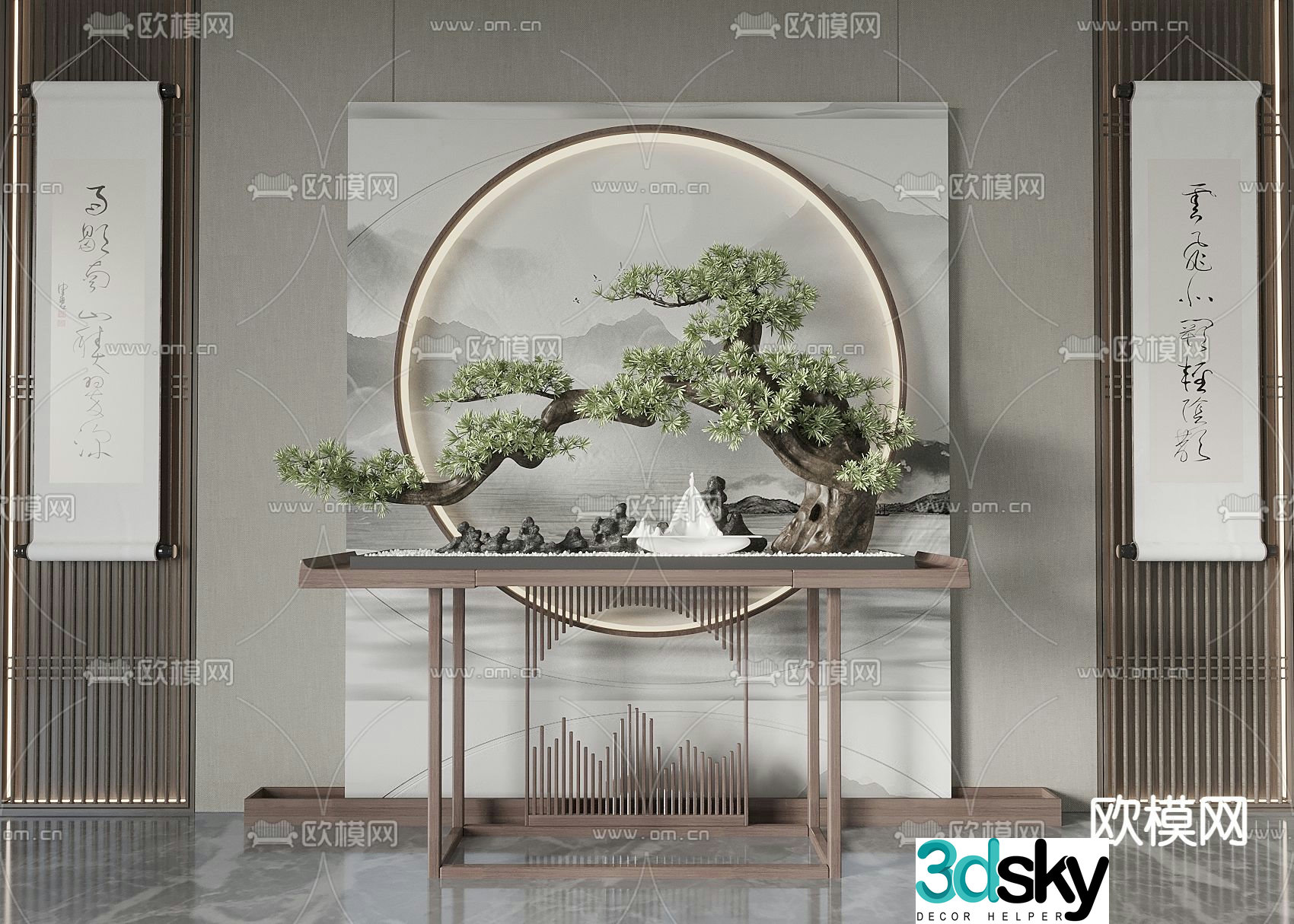 New Chinese-style Duanjingdai 3D model