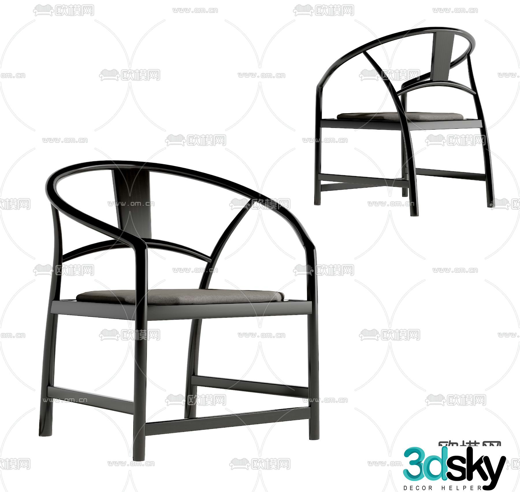 New Chinese style chair 3d model