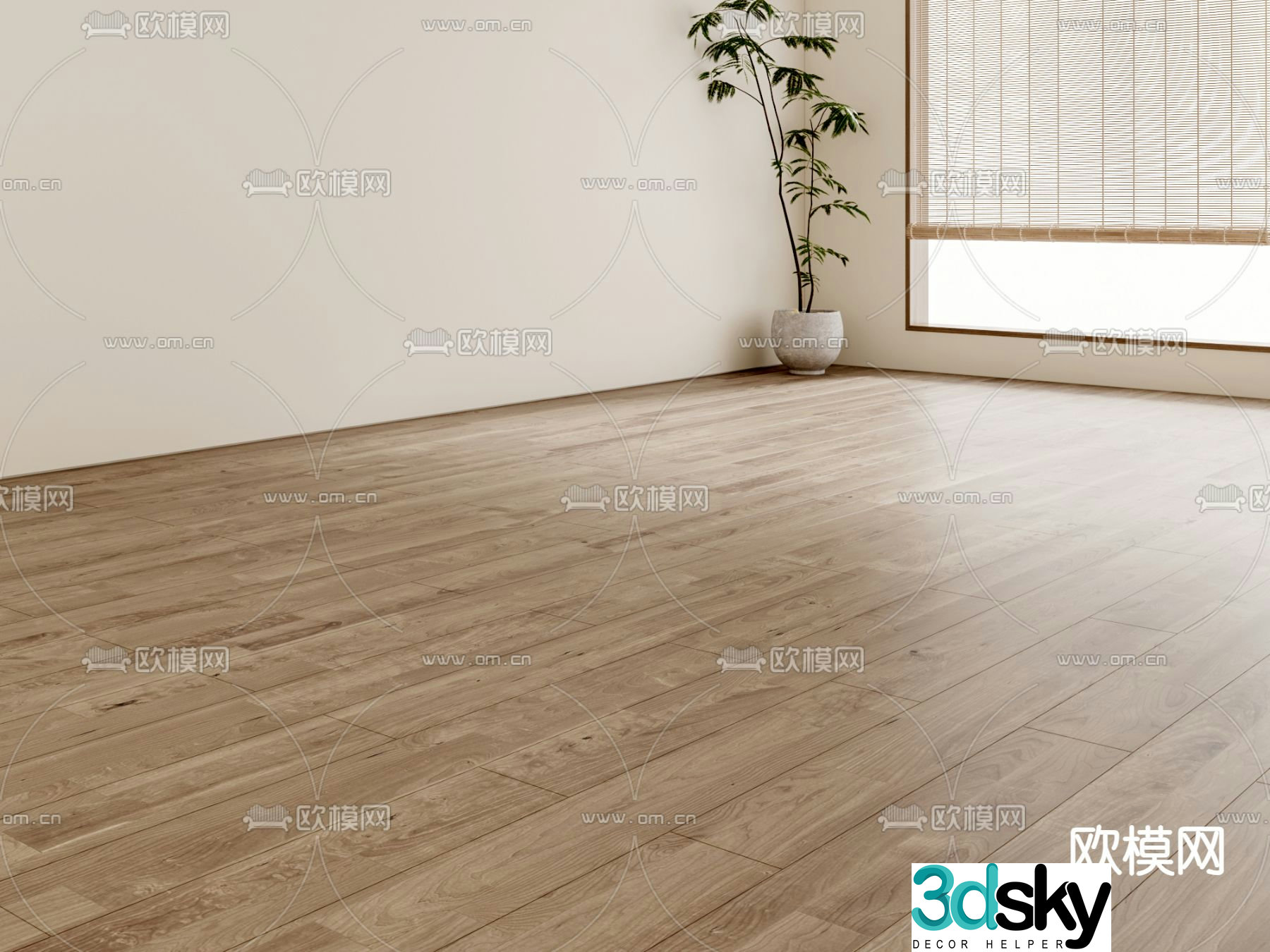 Wooden floor light floor 3d model