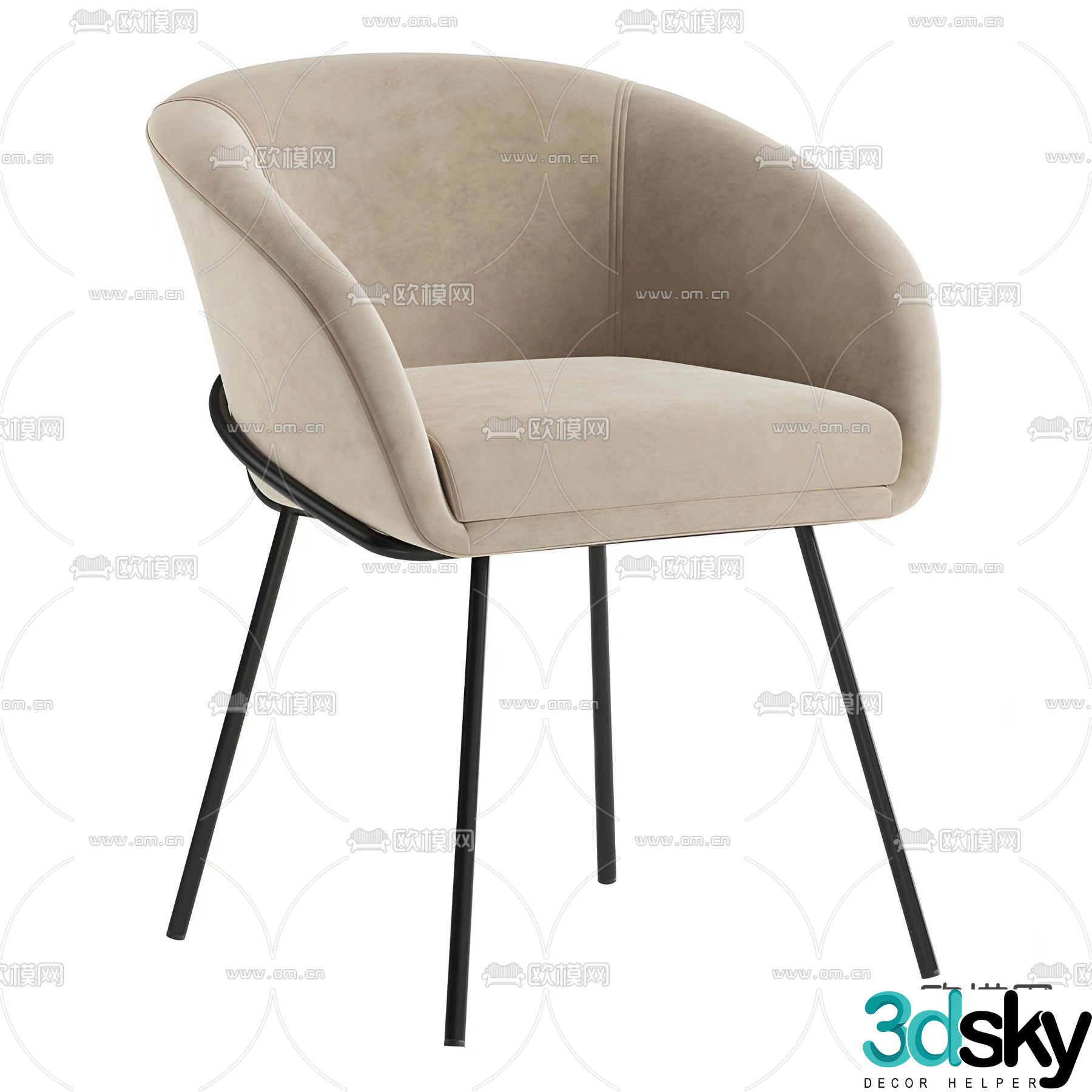 chair dining chair 3d model