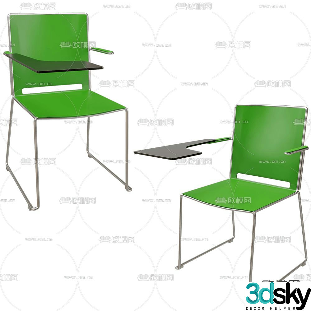 LEYFORM training table training chair 3d model