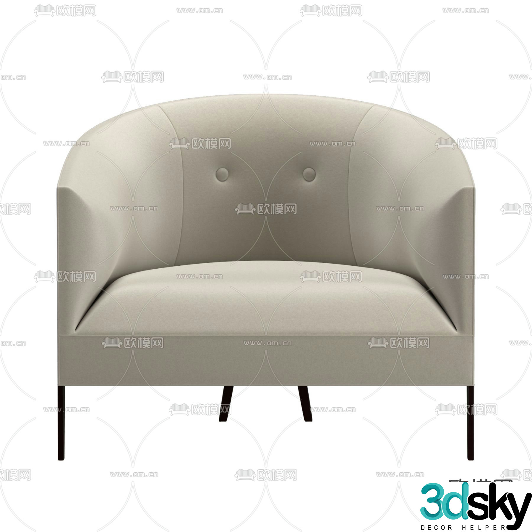 Single sofa leisure sofa 3d model