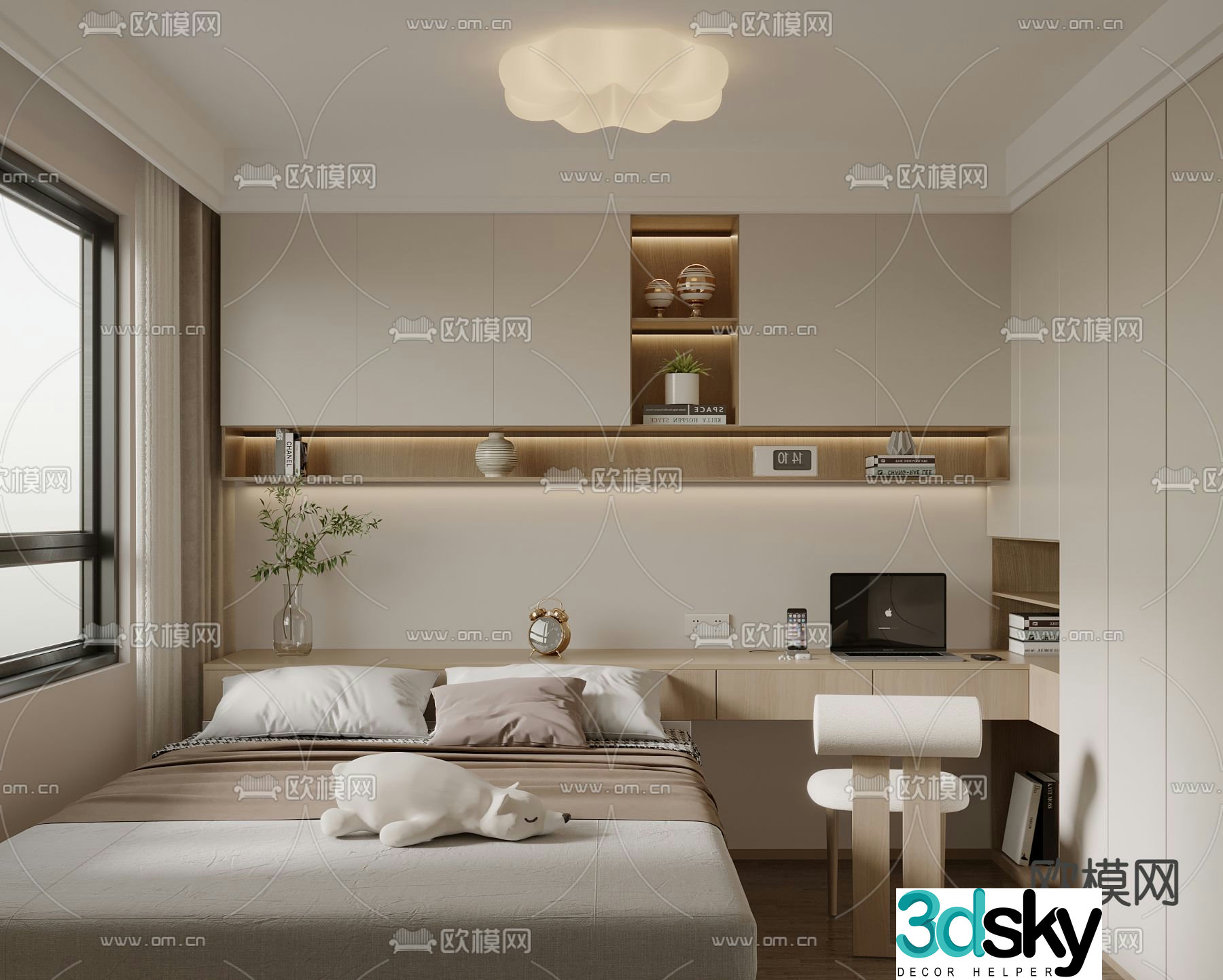 Tatami bedroom 3d model