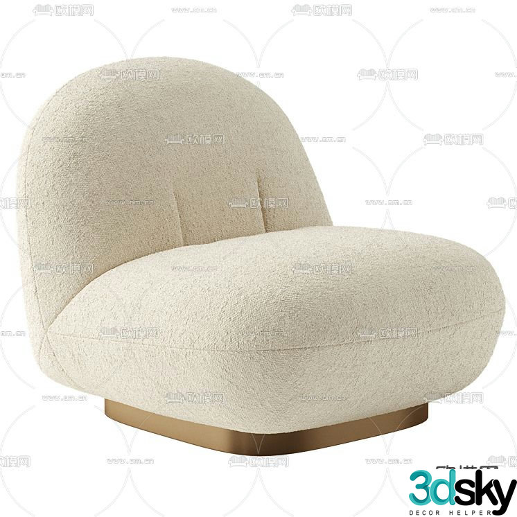 Single sofa leisure sofa 3d model