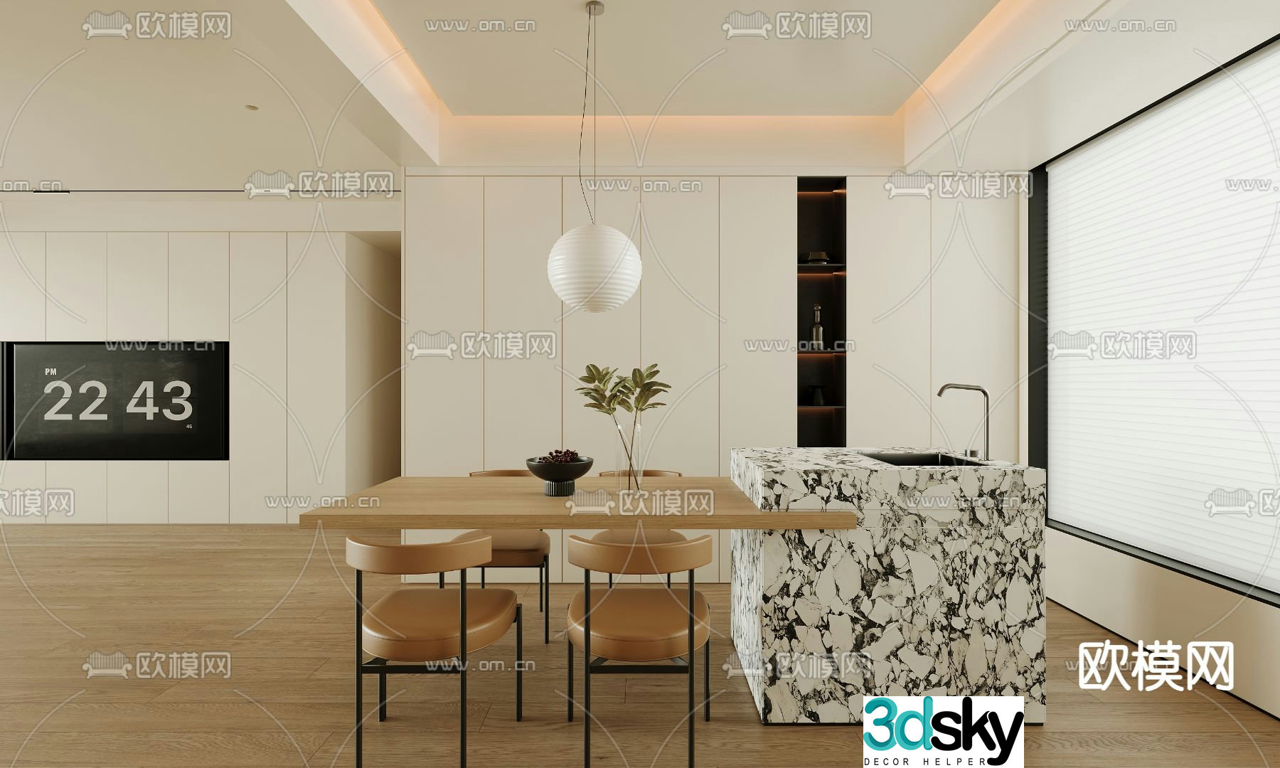 Modern Nakajima Restaurant 3D Model