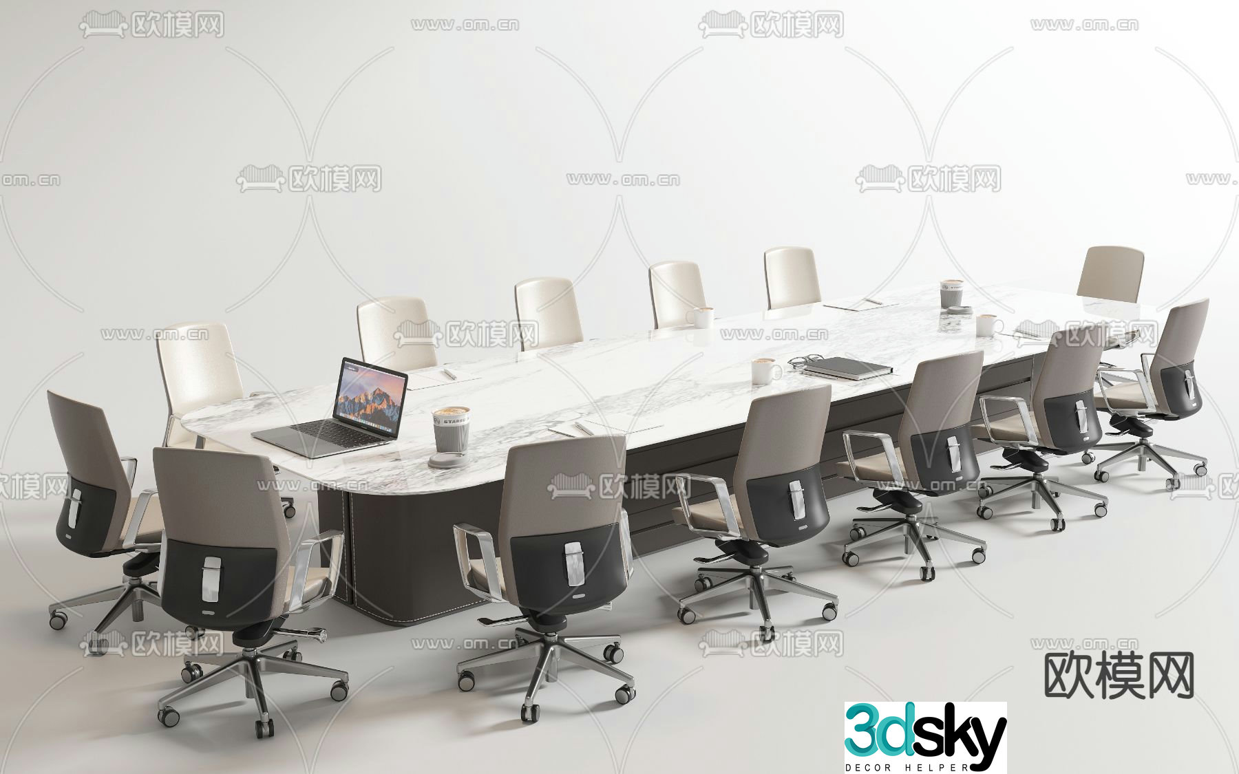 Modern conference table conference table 3d model
