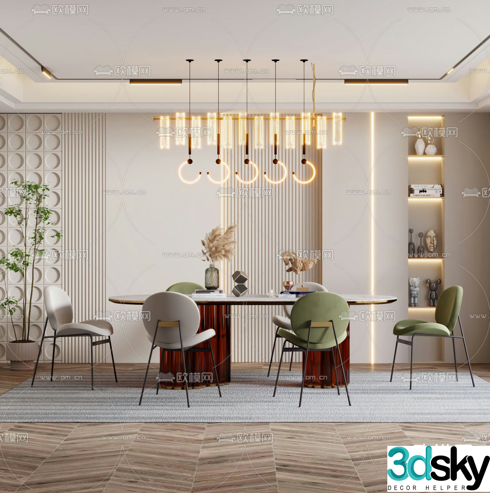 Modern restaurant 3d model